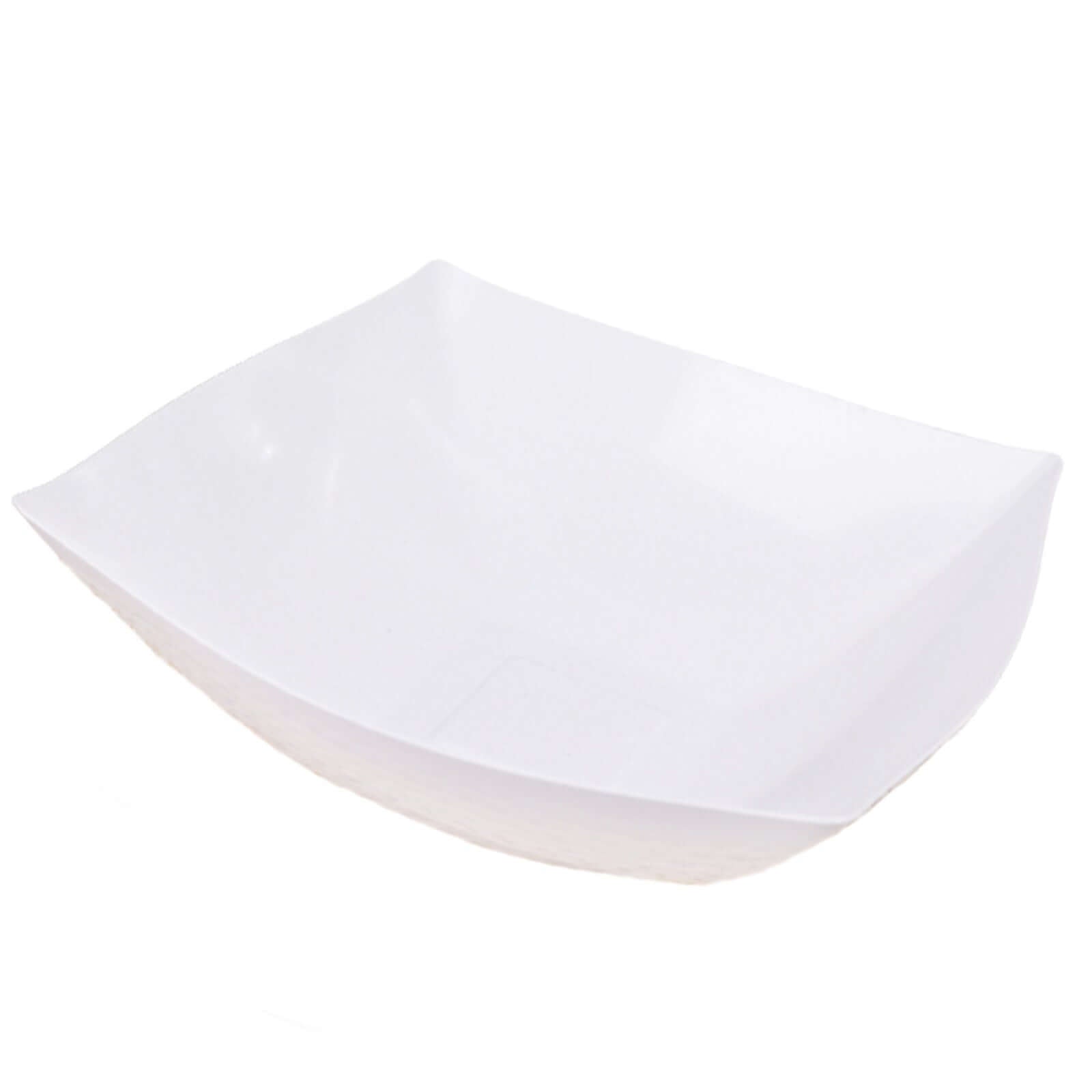 4-Pack Plastic Salad Bowls Large Square White - Durable Disposable Serving Dishes for Parties 128oz