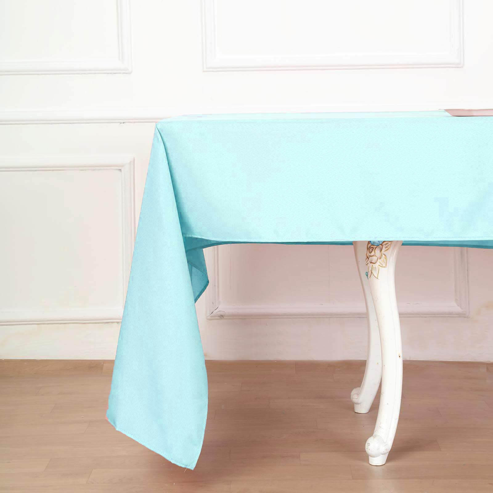 Polyester 60x126 Rectangle Tablecloth Light Blue - Wrinkle-Resistant Table Cover