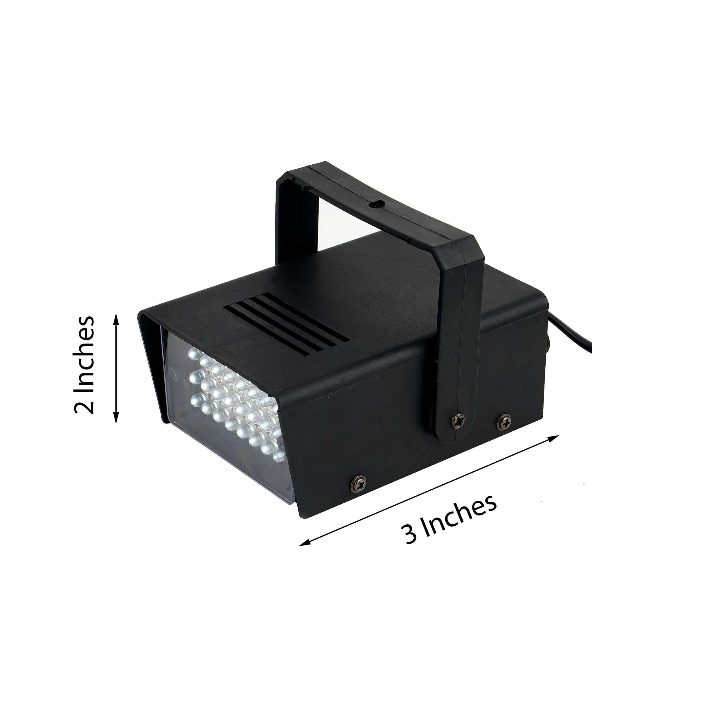 35W Mini DJ Strobe Light, Bright White 24 LED Stage Backdrop Uplight With Variable Flash & Speed Control