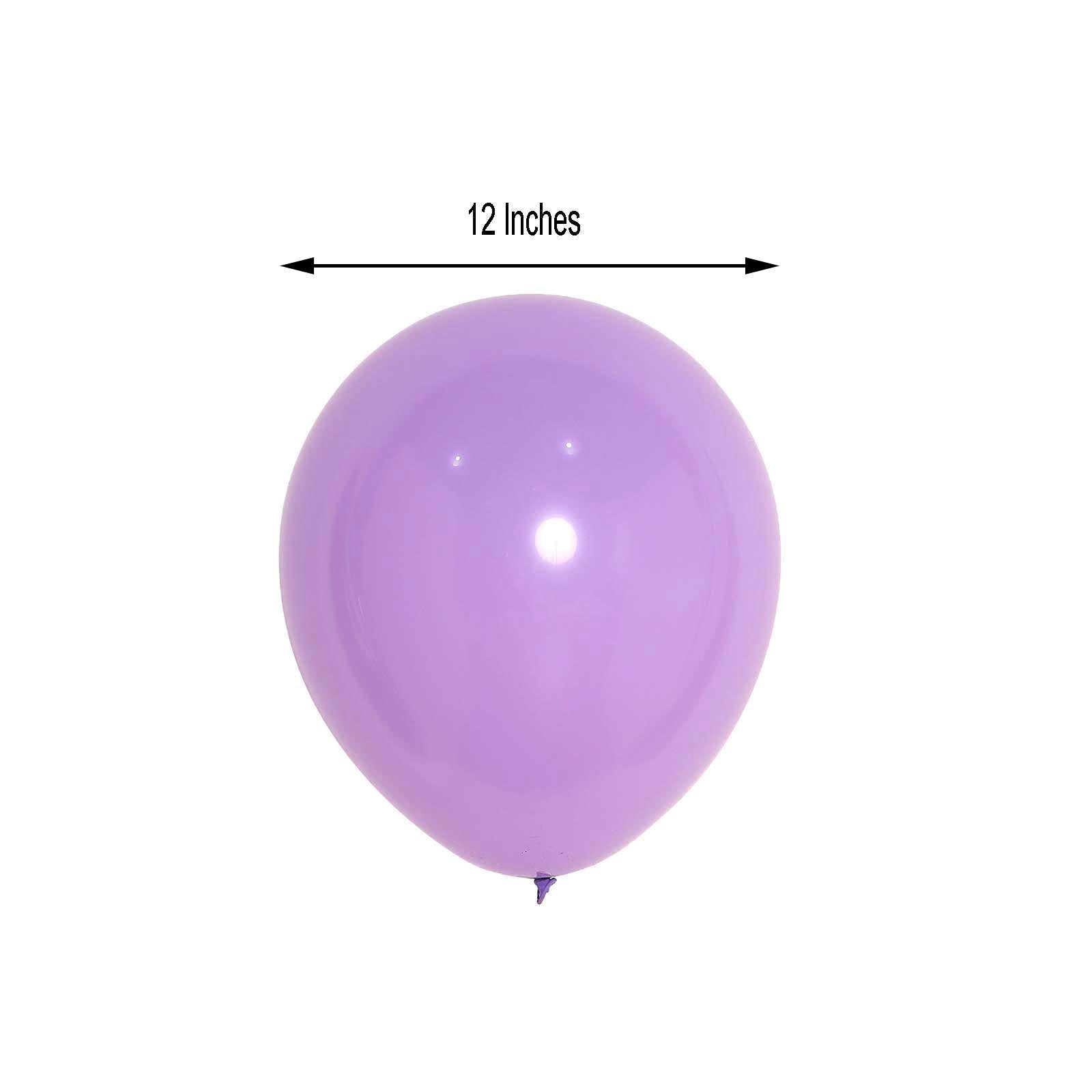 25 Pack 12 Matte Pastel Purple Helium or Air Latex Party Balloons