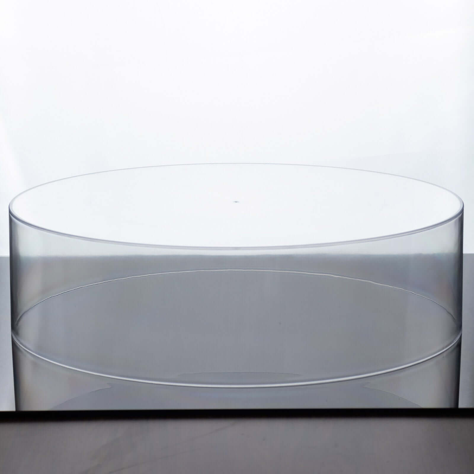 Acrylic Cake Stand Display Box Transparent Clear 18 Round - Decorative Pedestal Riser for Weddings