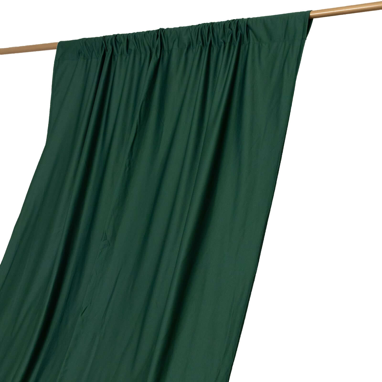 Hunter Emerald Green Scuba Polyester Event Curtain Drapes, Durable Flame Resistant Backdrop Event Panel Wrinkle Free with Rod Pockets - 5ftx14ft