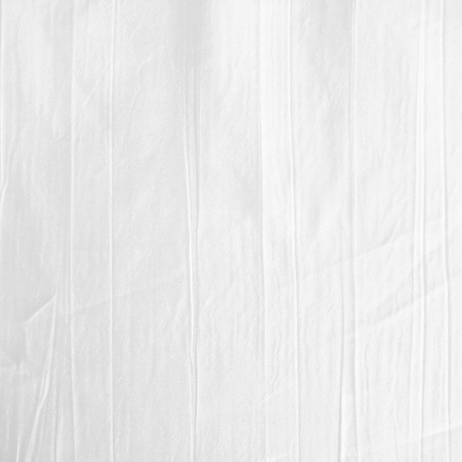 Taffeta 90x132 Rectangle Tablecloth White - Seamless Accordion Crinkle Design for Sophisticated Gatherings