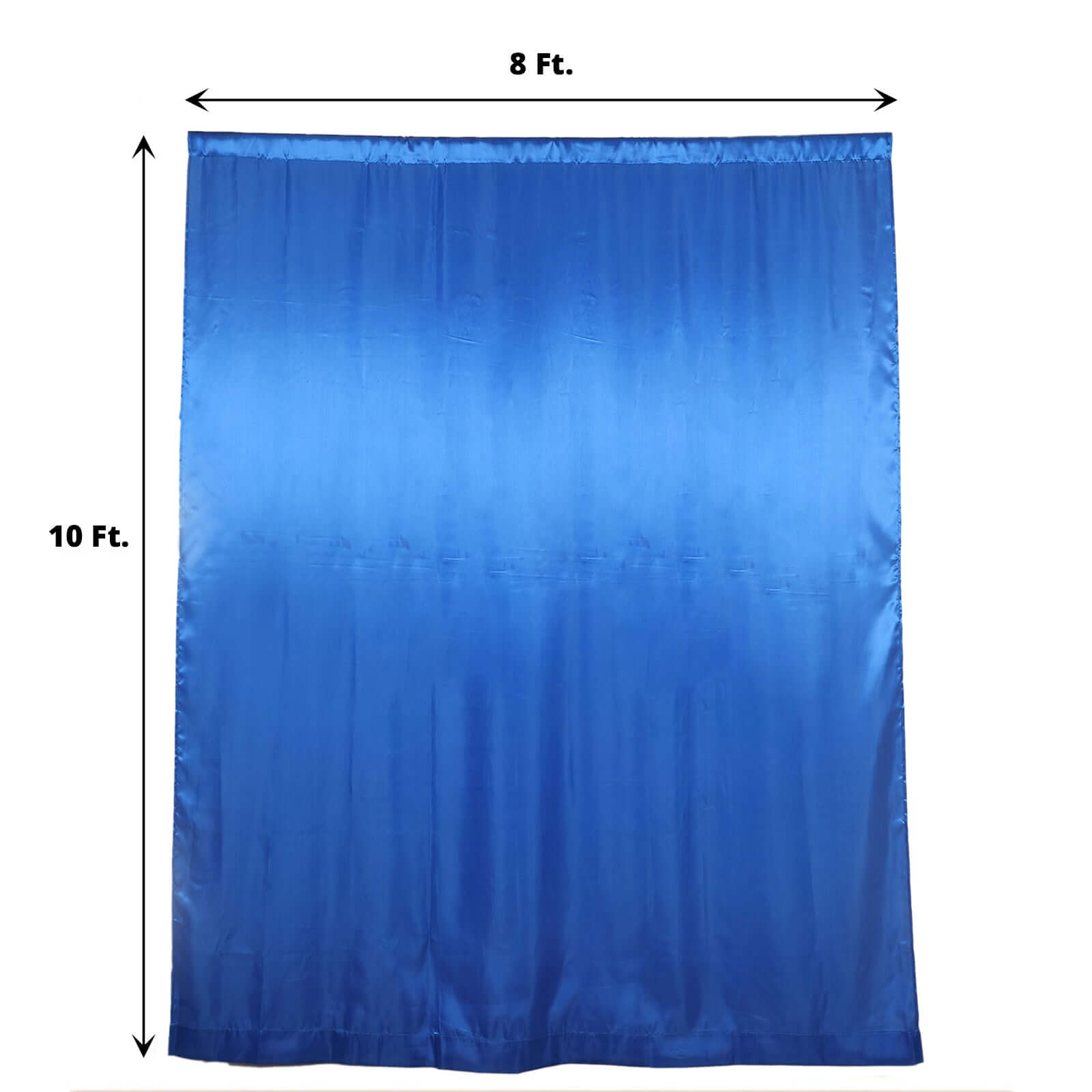 8ftx10ft Royal Blue Satin Event Curtain Drapes, Backdrop Event Panel