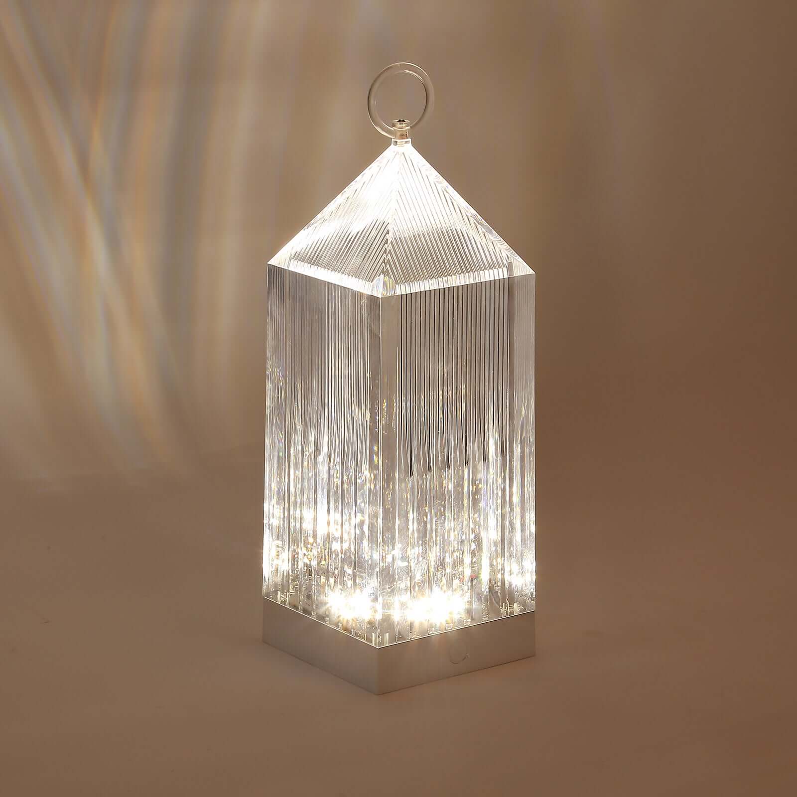 Acrylic LED Lantern Lamp Retro Lighthouse Design Rechargeable - Touch Control Crystal Decorative Night Light 11