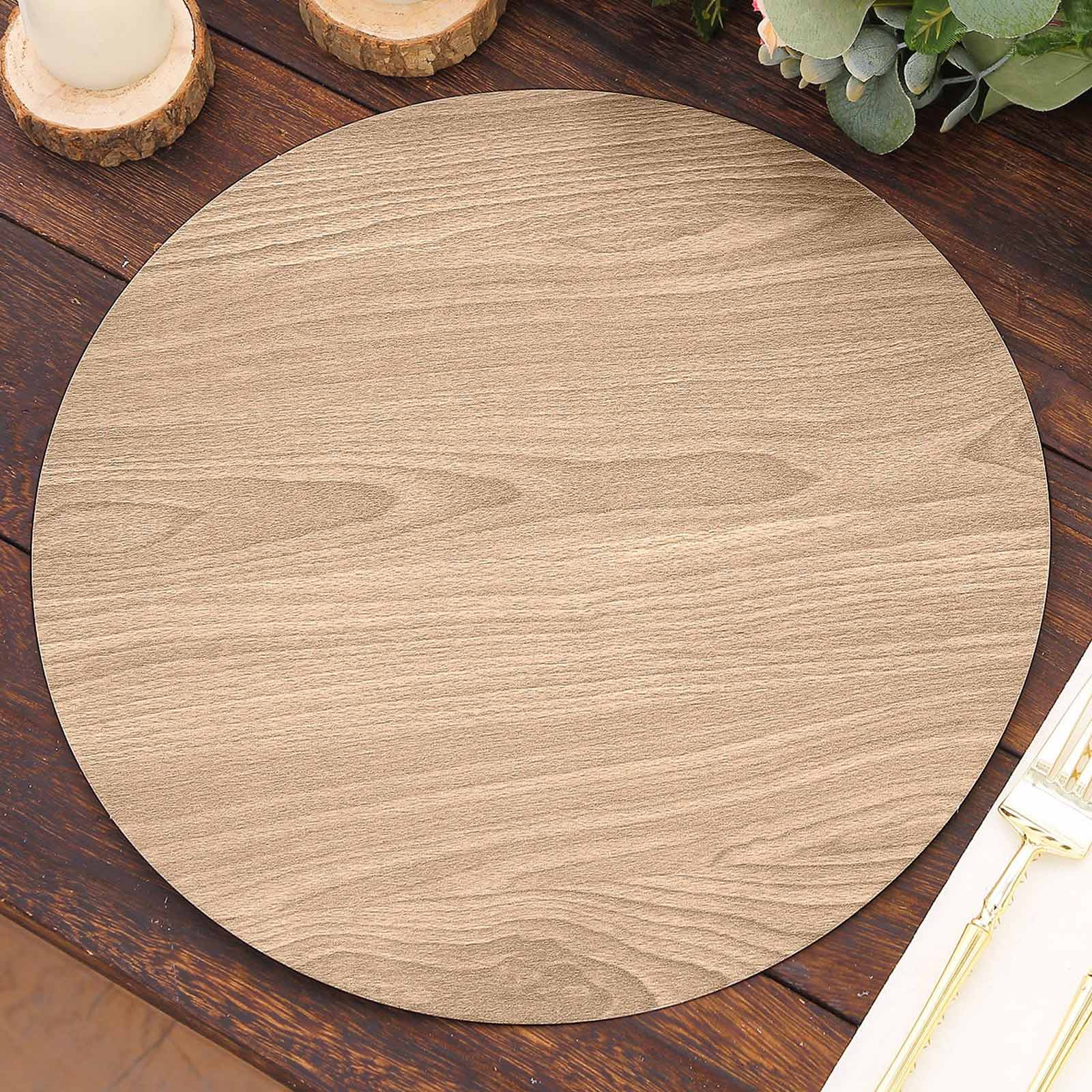 6-Pack Disposable Table Placemats in Natural with Walnut Wood Design - Cardboard Placemats for Rustic & Farmhouse Themes 13