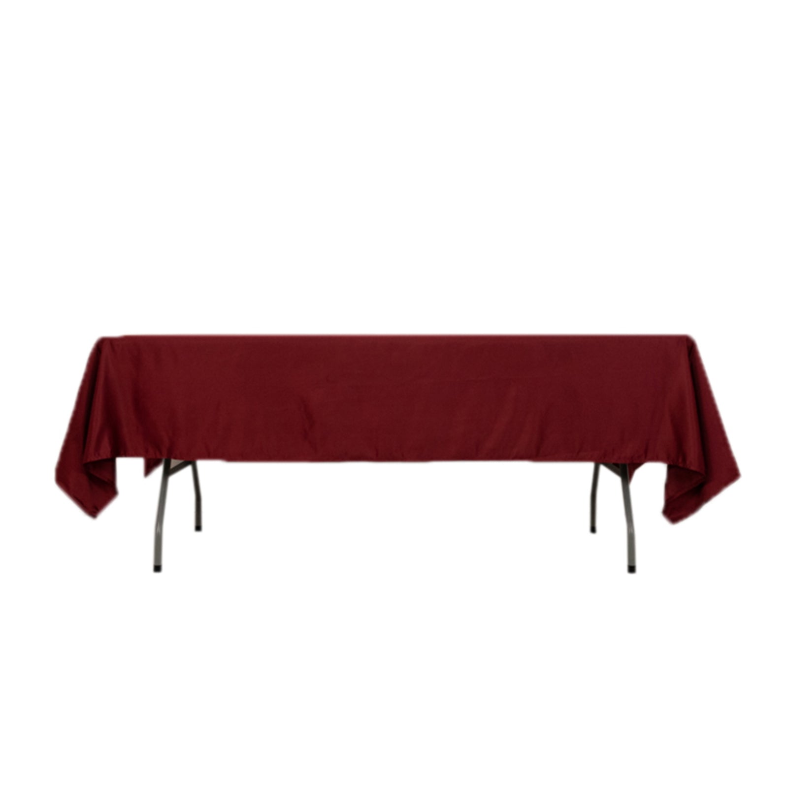 Lamour Satin 60x102 Rectangle Tablecloth Burgundy - Durable & Silky Soft Feel Table Cover