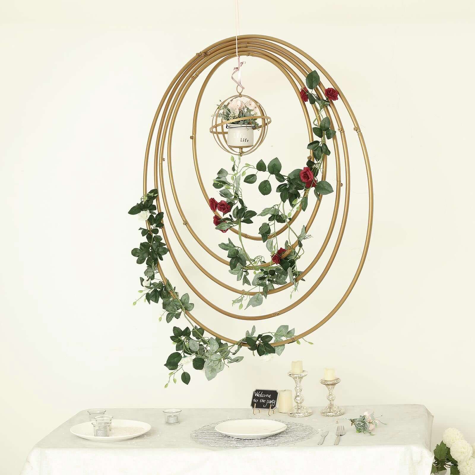 36 Gold Heavy Duty Metal Hoop Wreath, Floral Hoop