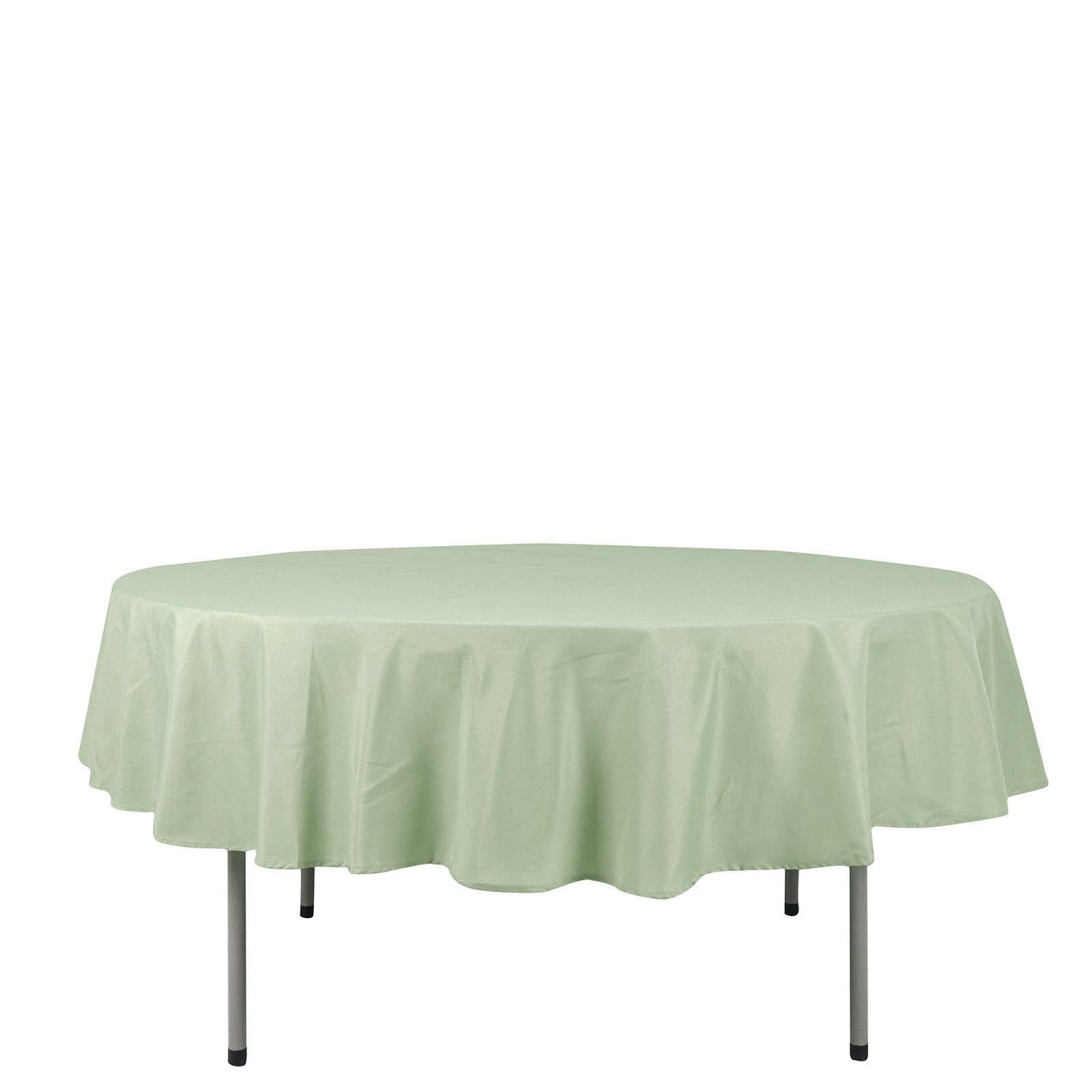 Polyester 90 Round Tablecloth Sage Green - Stain & Wrinkle-Resistant Table Cover