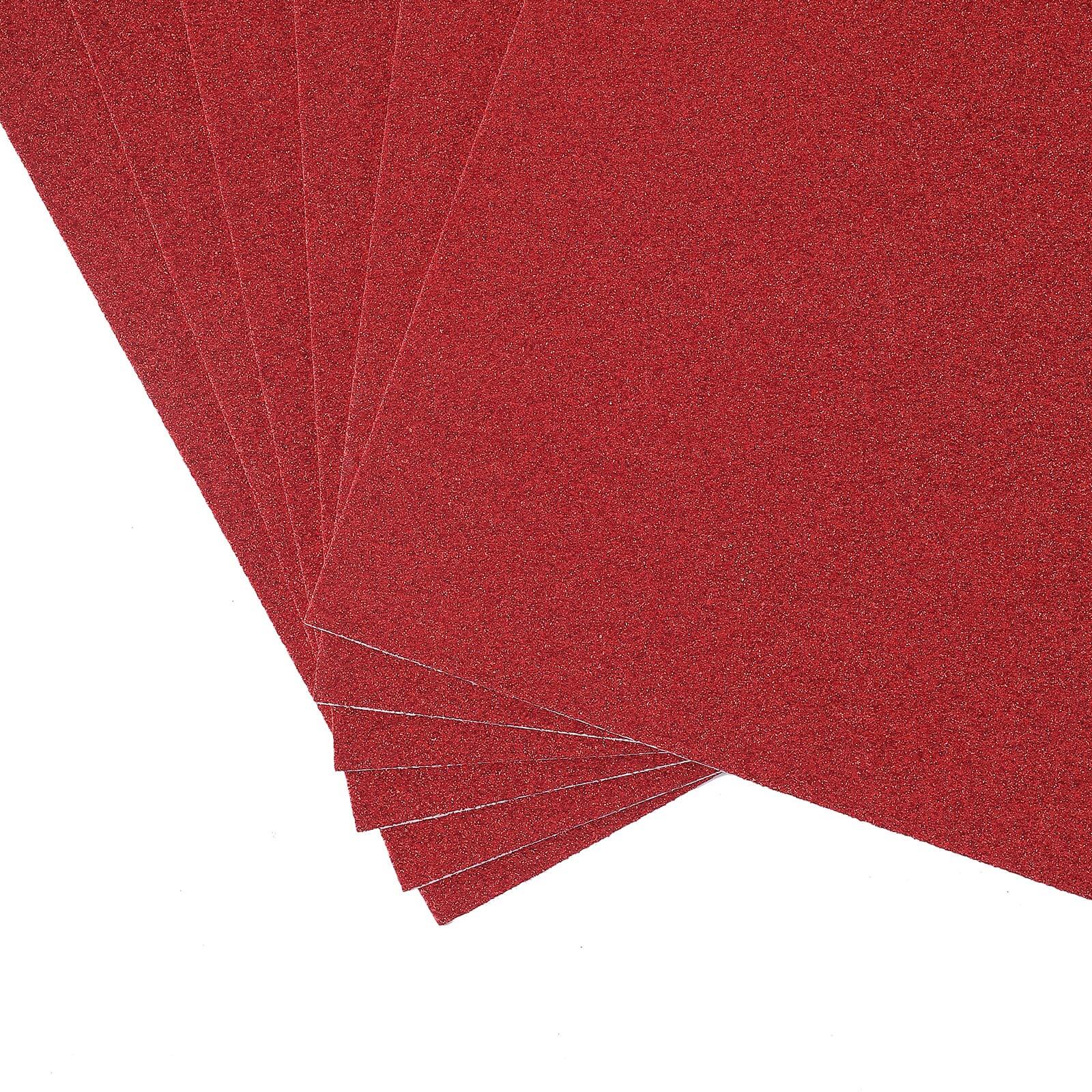 10 Pack Burgundy Self-Adhesive Glitter DIY Craft Foam Sheets - 12x10