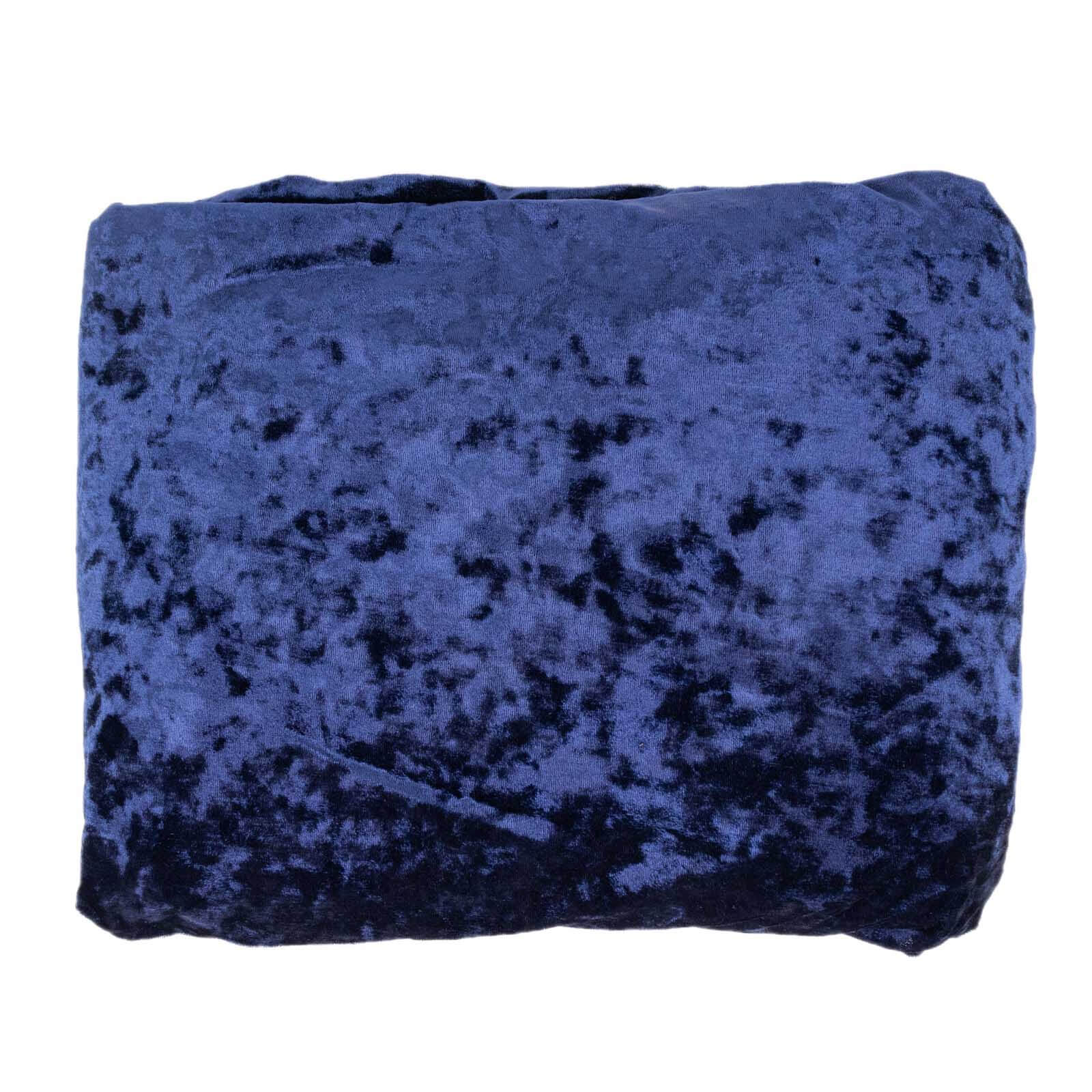 65x5 Yards Navy Blue Crushed Velvet Fabric Bolt, DIY Craft Fabric Roll