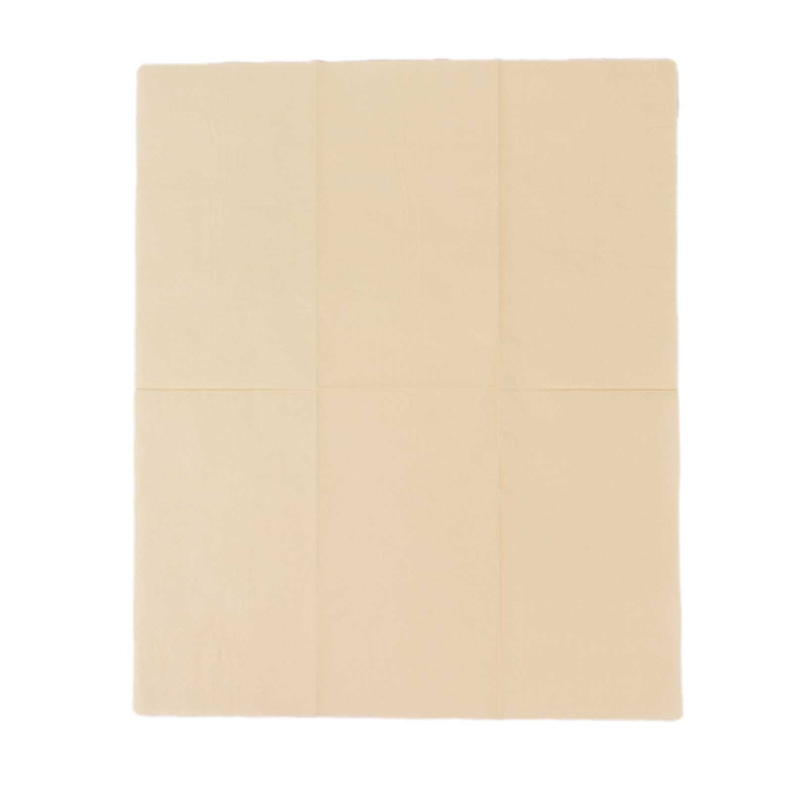 50-Pack Paper Napkins Soft Beige - Disposable 2-Ply Cocktail and Beverage Napkins for Weddings