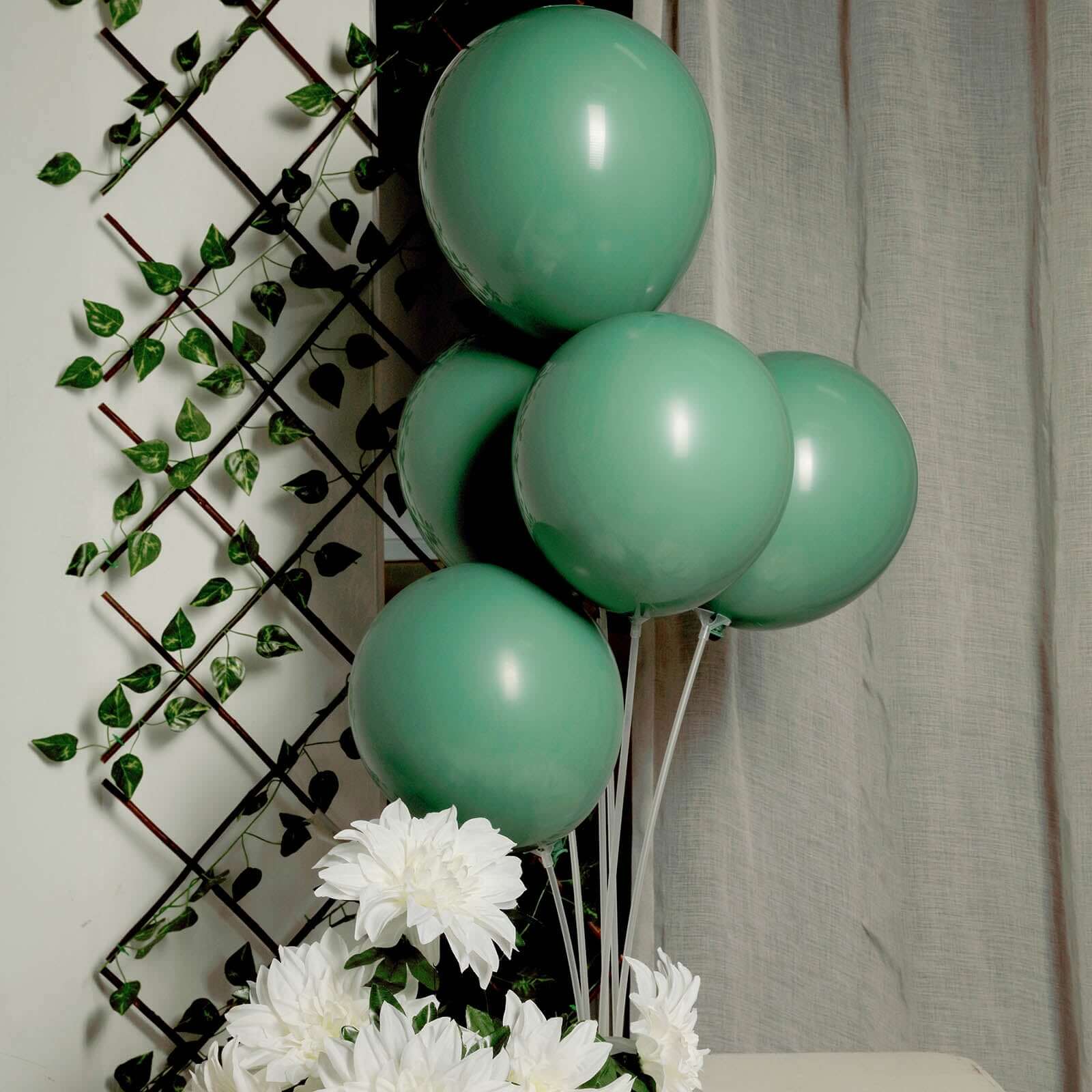 25 Pack 12 Olive Green Double Stuffed Prepacked Latex Balloons