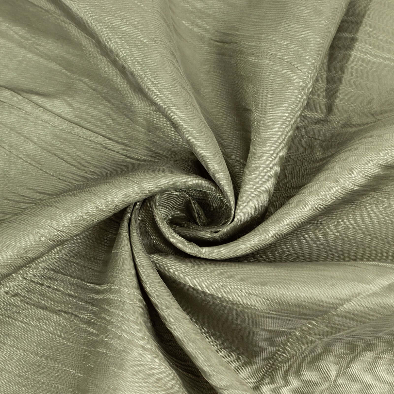 54x10 Yards Dusty Sage Green Accordion Crinkle Taffeta Fabric Bolt