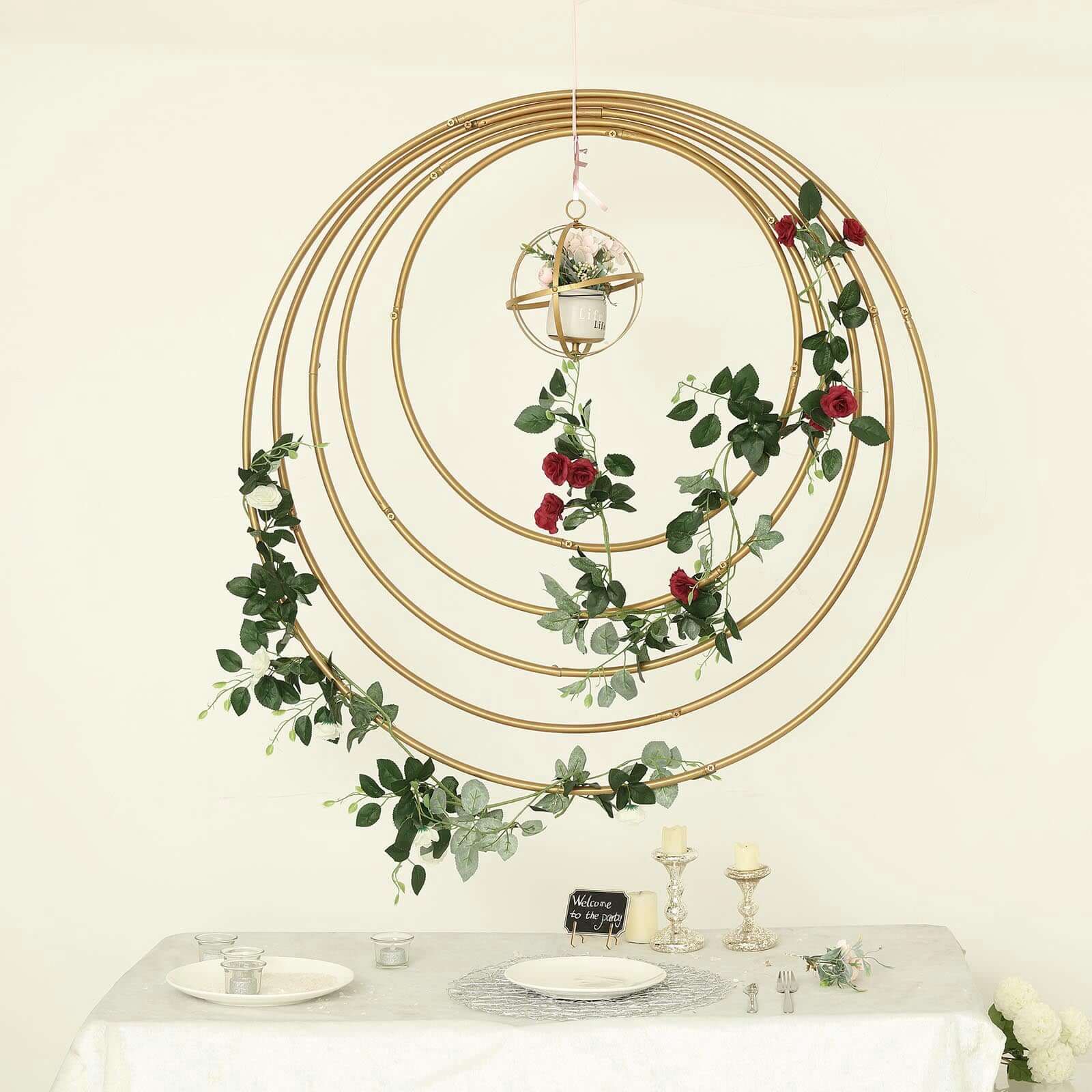 24 Gold Heavy Duty Metal Hoop Wreath, Floral Hoop