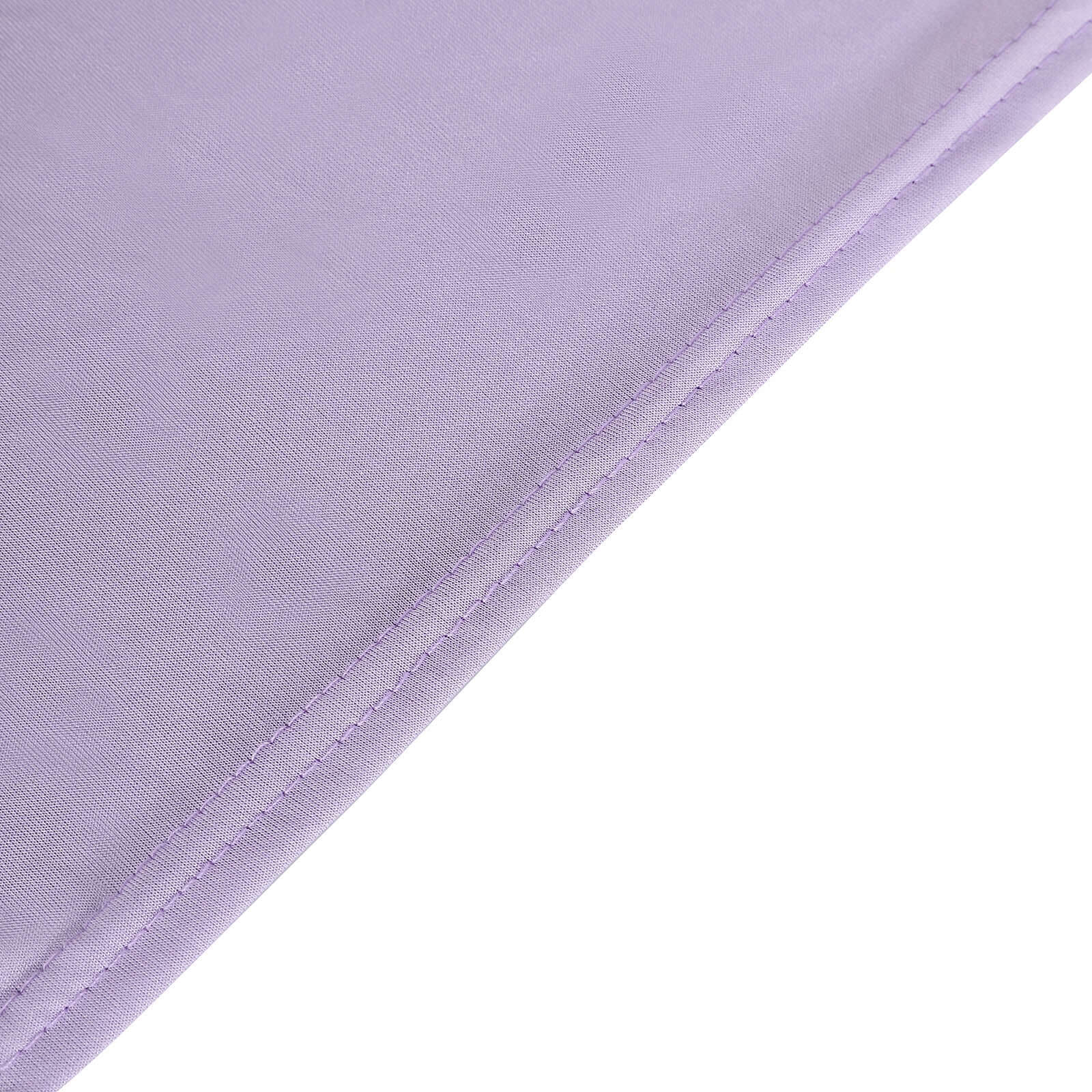 Stretch Spandex 6ft Rectangle Tablecloth Lavender Lilac - Durable Form-Fitting Table Cover