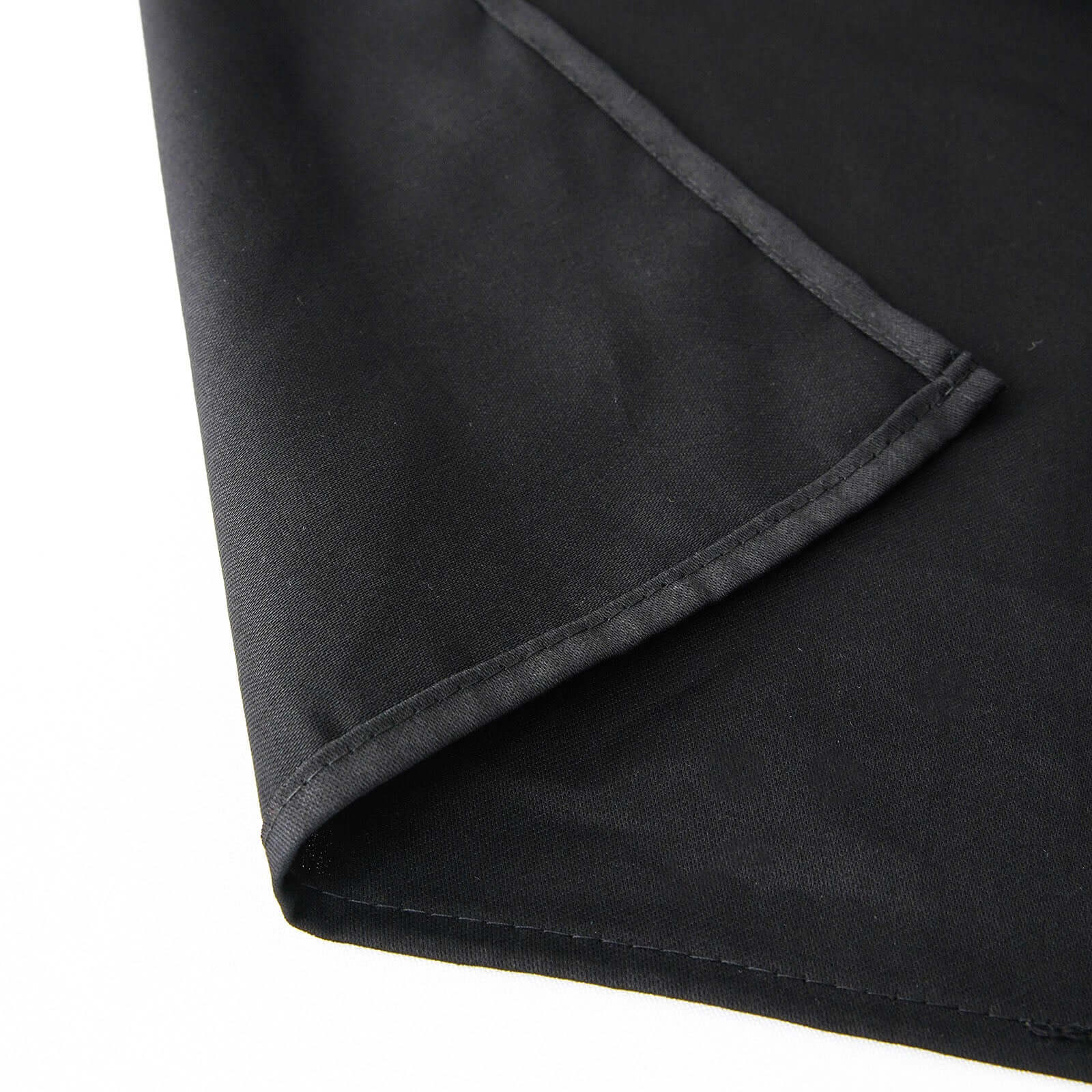 100% Cotton 54x54 Table Overlay Square Tablecloth Black Linen - Soft & Breathable Fabric Table Topper