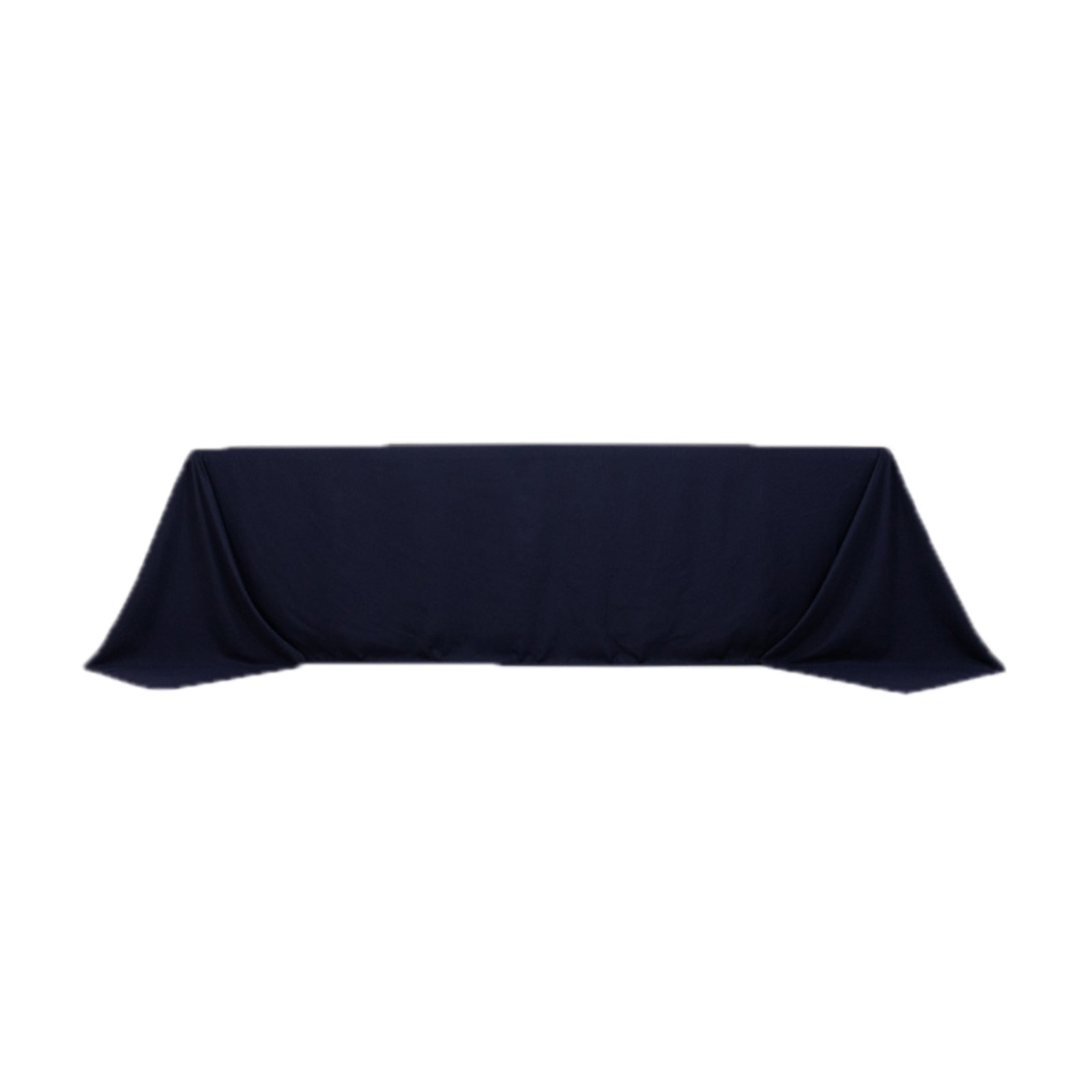 Cotton Blend 90x156 Rectangle Tablecloth Navy Blue - Seamless Wrinkle-Resistant Table Cover