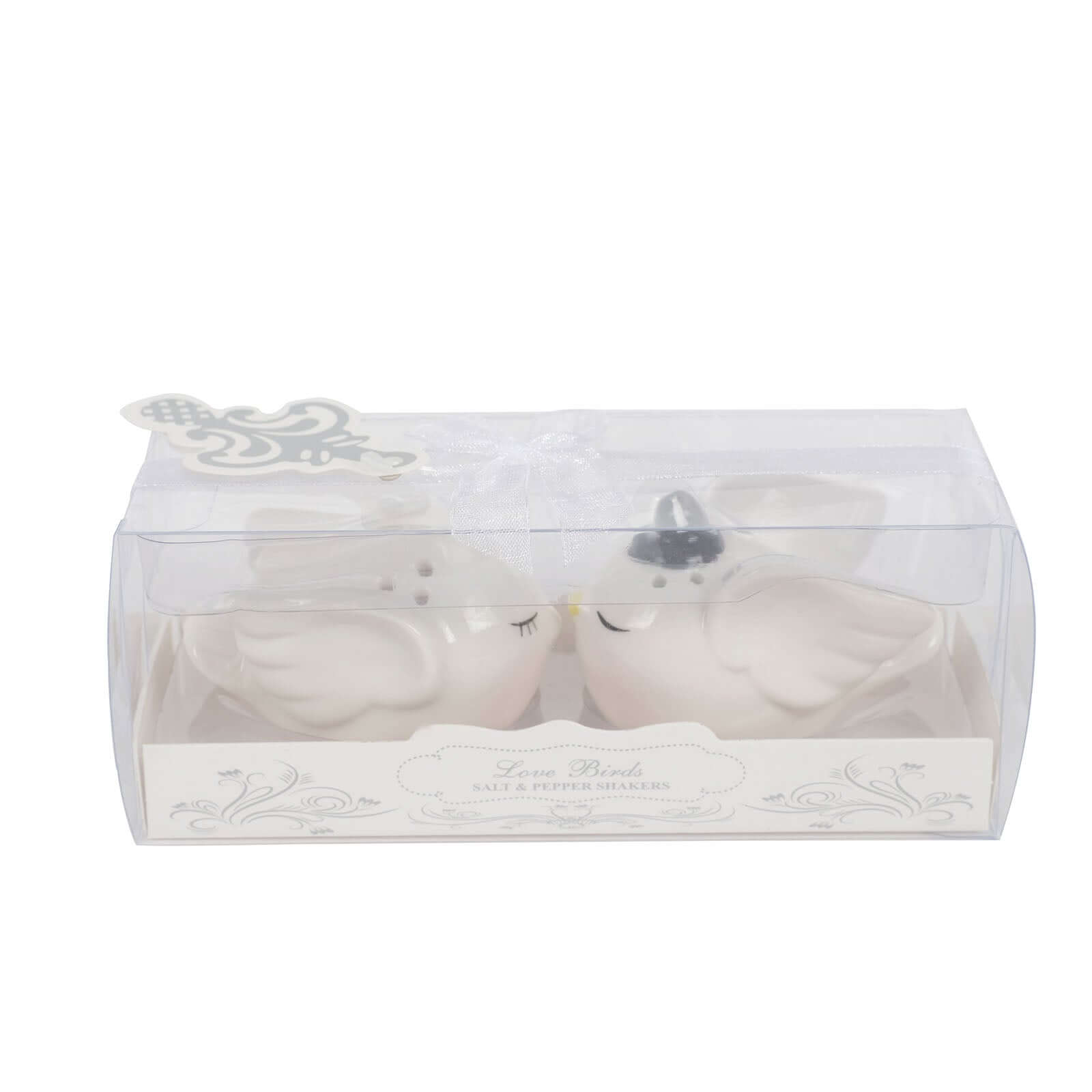 2.5 Bride And Groom Love Birds Salt And Pepper Shaker Party Favors, Wedding Favors In Pre-Packed Gift Box