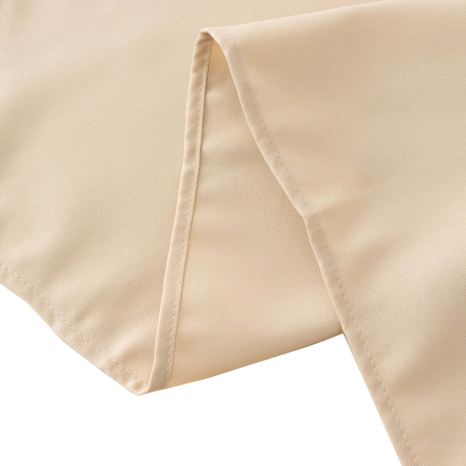 Premium Polyester 90 Round Tablecloth Beige - Stain and Wrinkle-Resistant Design with 220GSM Thickness Table Cover