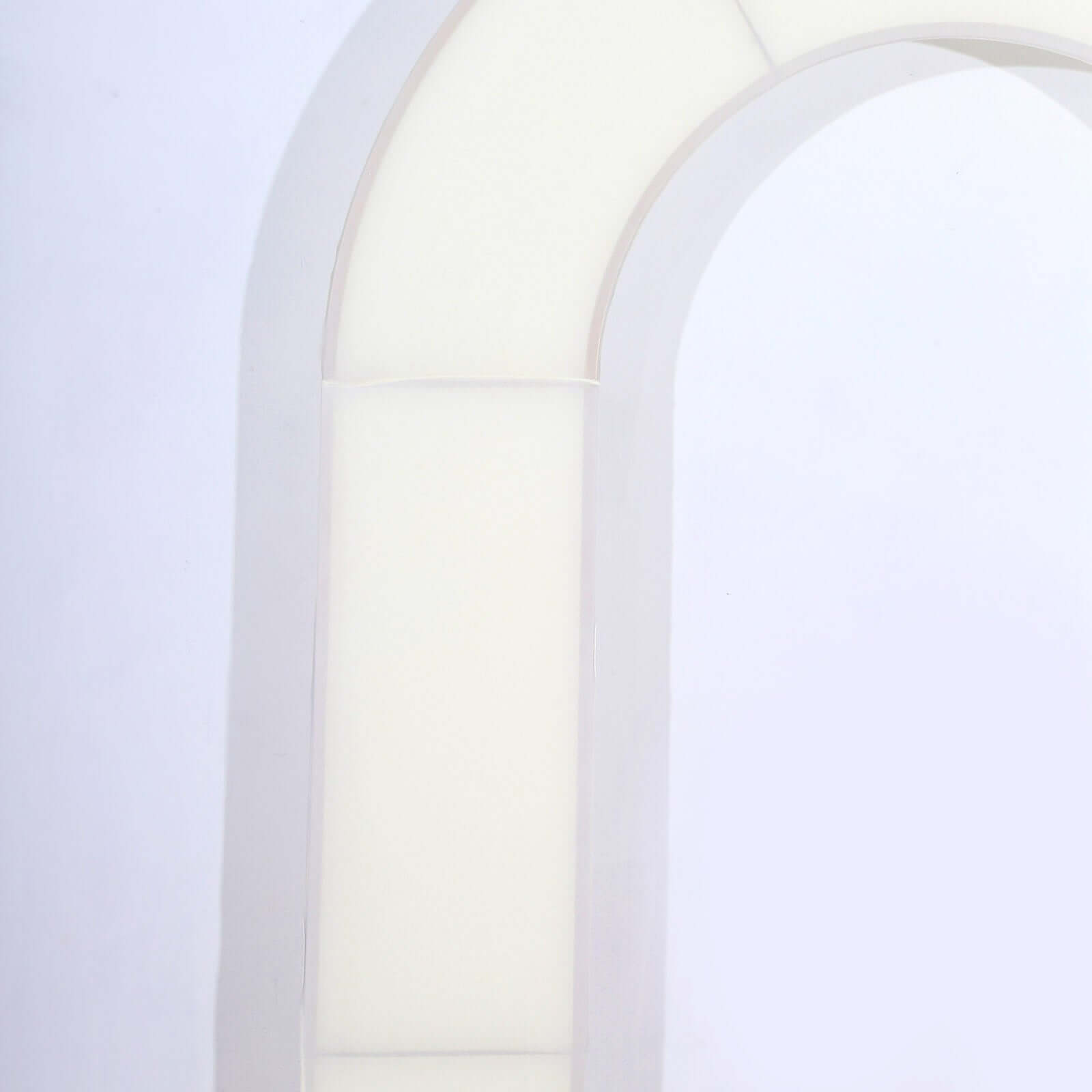 8ft Ivory Spandex Fitted Open Arch Wedding Arch Cover, Double-Sided U-Shaped Backdrop Slipcover