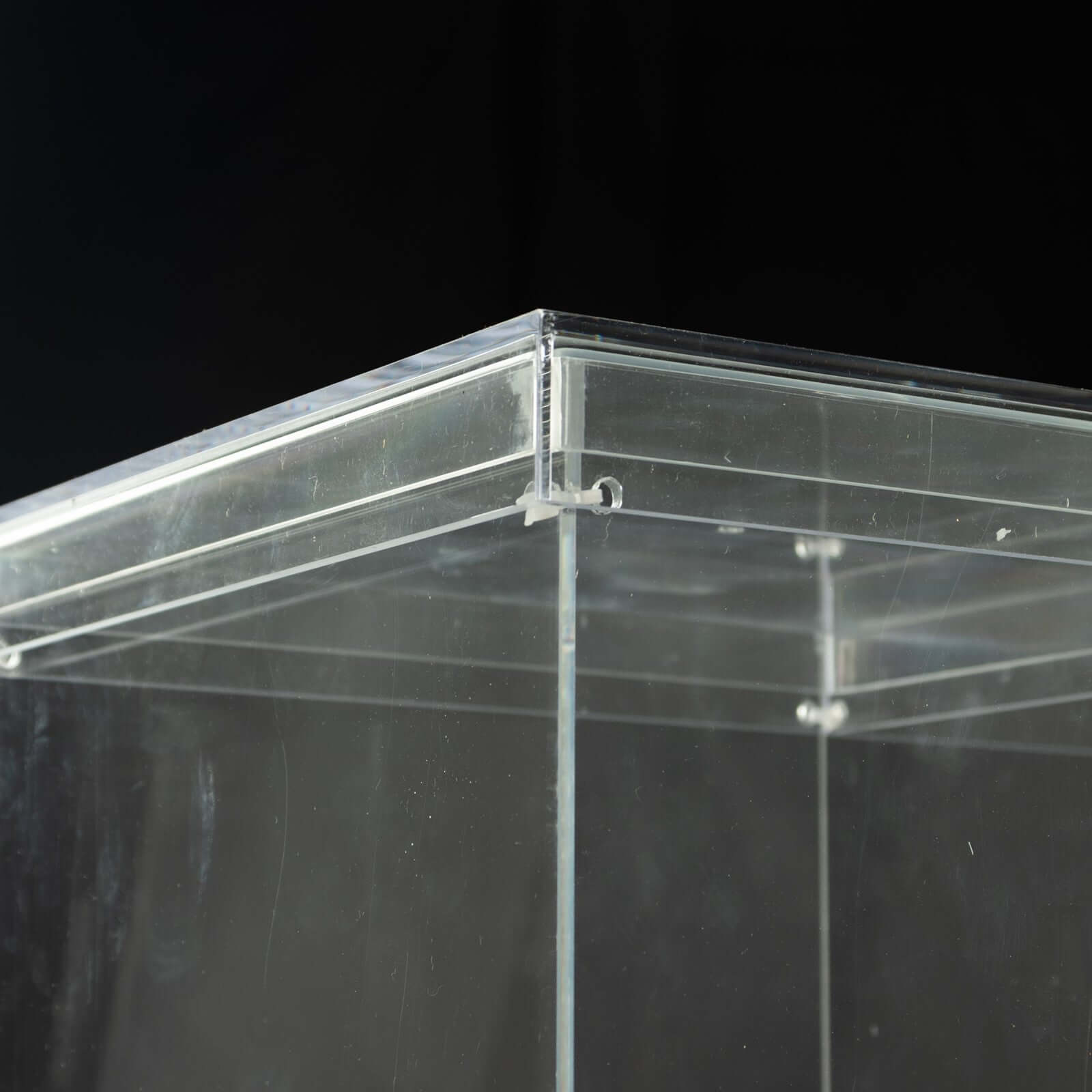 Acrylic Table Top Bridge Connector Rectangular Plate 46x12 Clear - Durable Design for Pedestal Stands