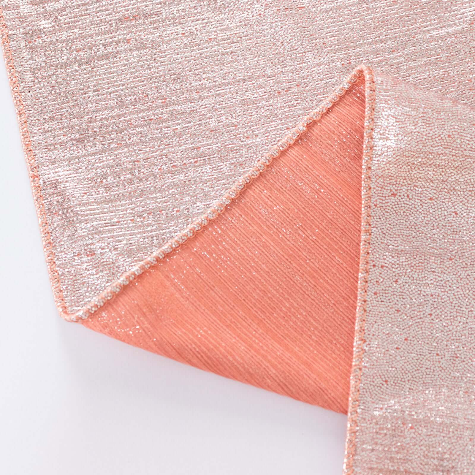Sequin Dots Polyester 60x126 Rectangle Tablecloth Shimmering Rose Gold - Wrinkle Free & Sparkling Table Cover