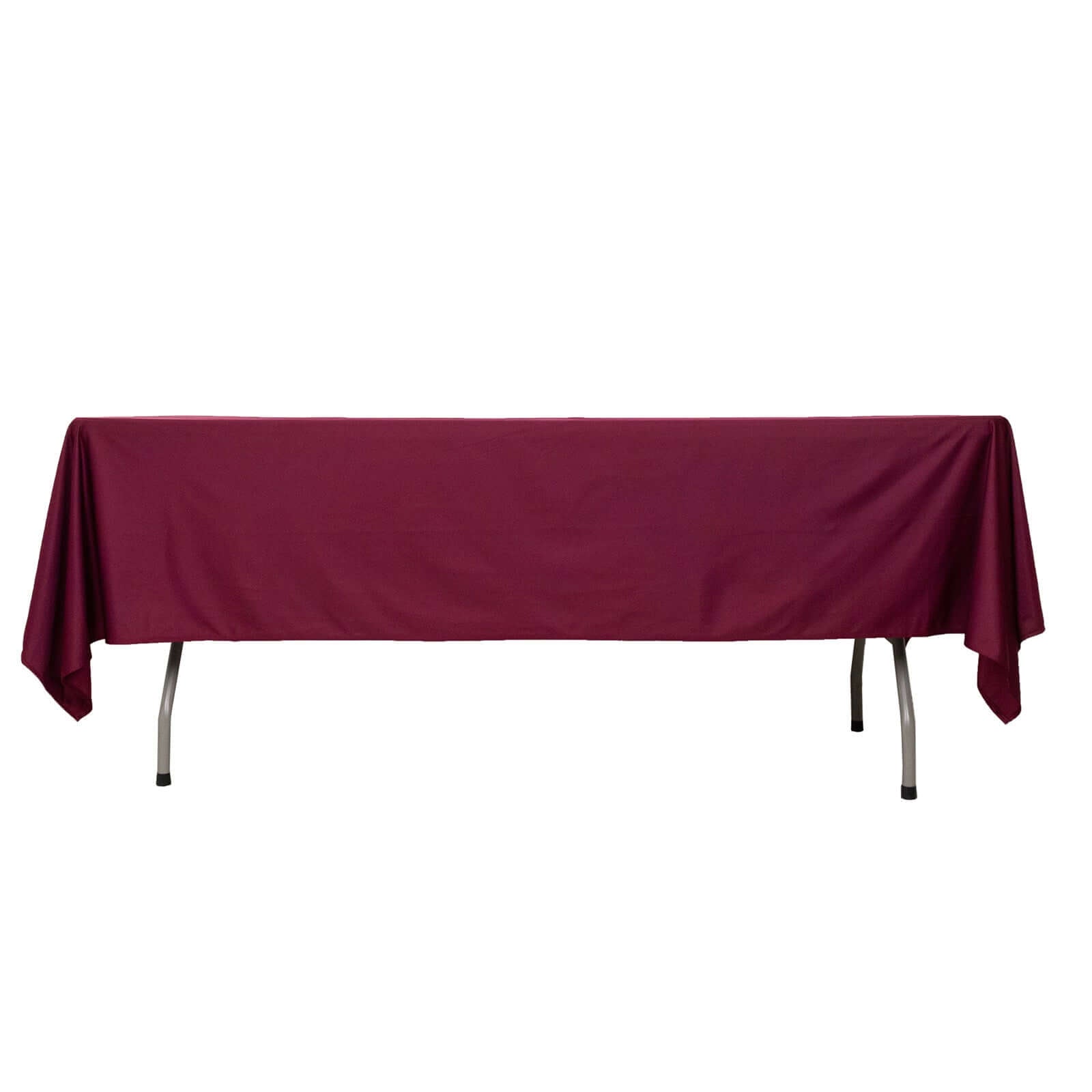 Premium Scuba Rectangular 60x102 Tablecloth Burgundy - Wrinkle Free & Stain Resistant Table Cover