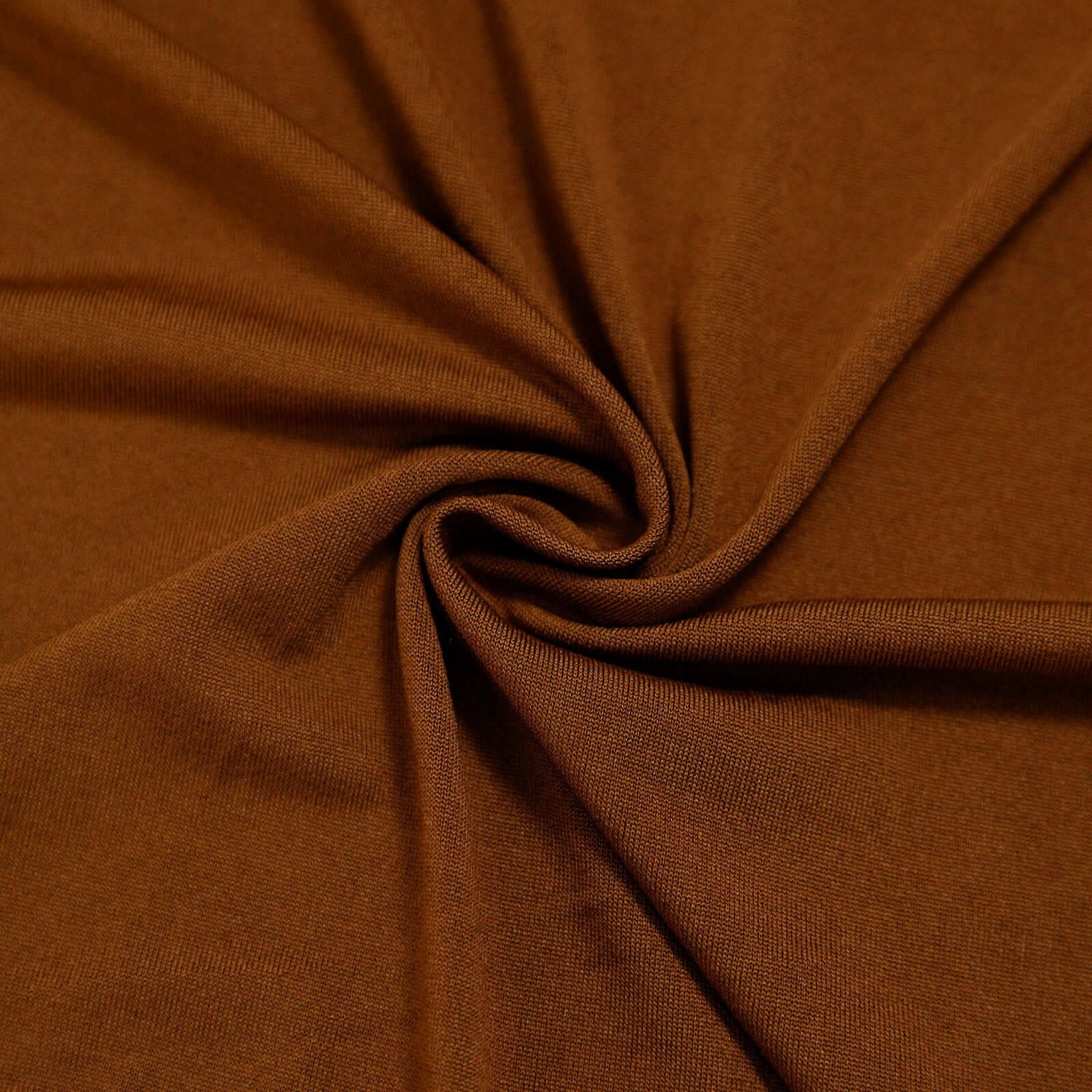 7ft Cinnamon Brown Spandex Half Moon Chiara Backdrop Stand Cover, Custom Fitted Wedding Arch Cover