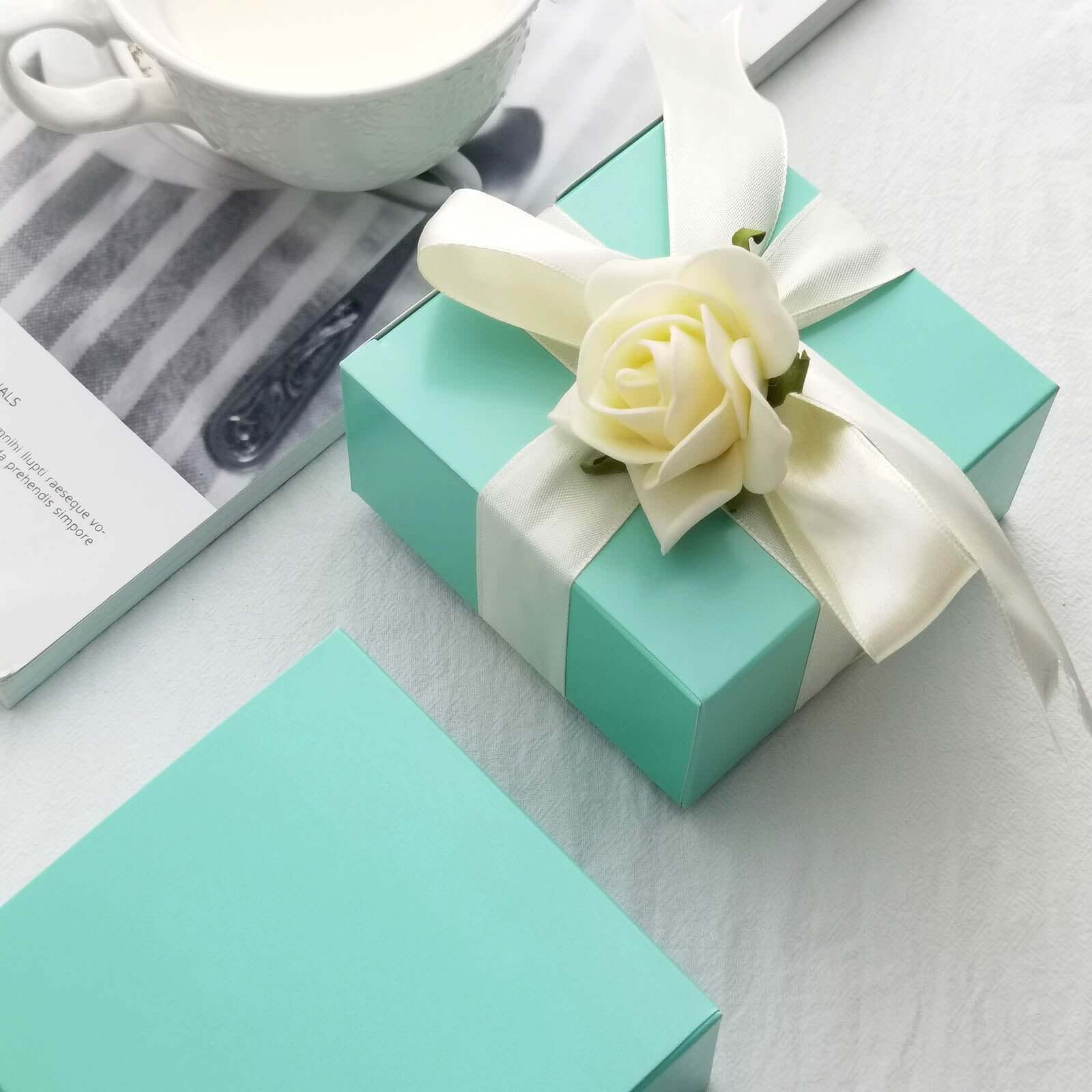 100 Pack 4x4x2 Turquoise Cake Cupcake Party Favor Gift Boxes, DIY