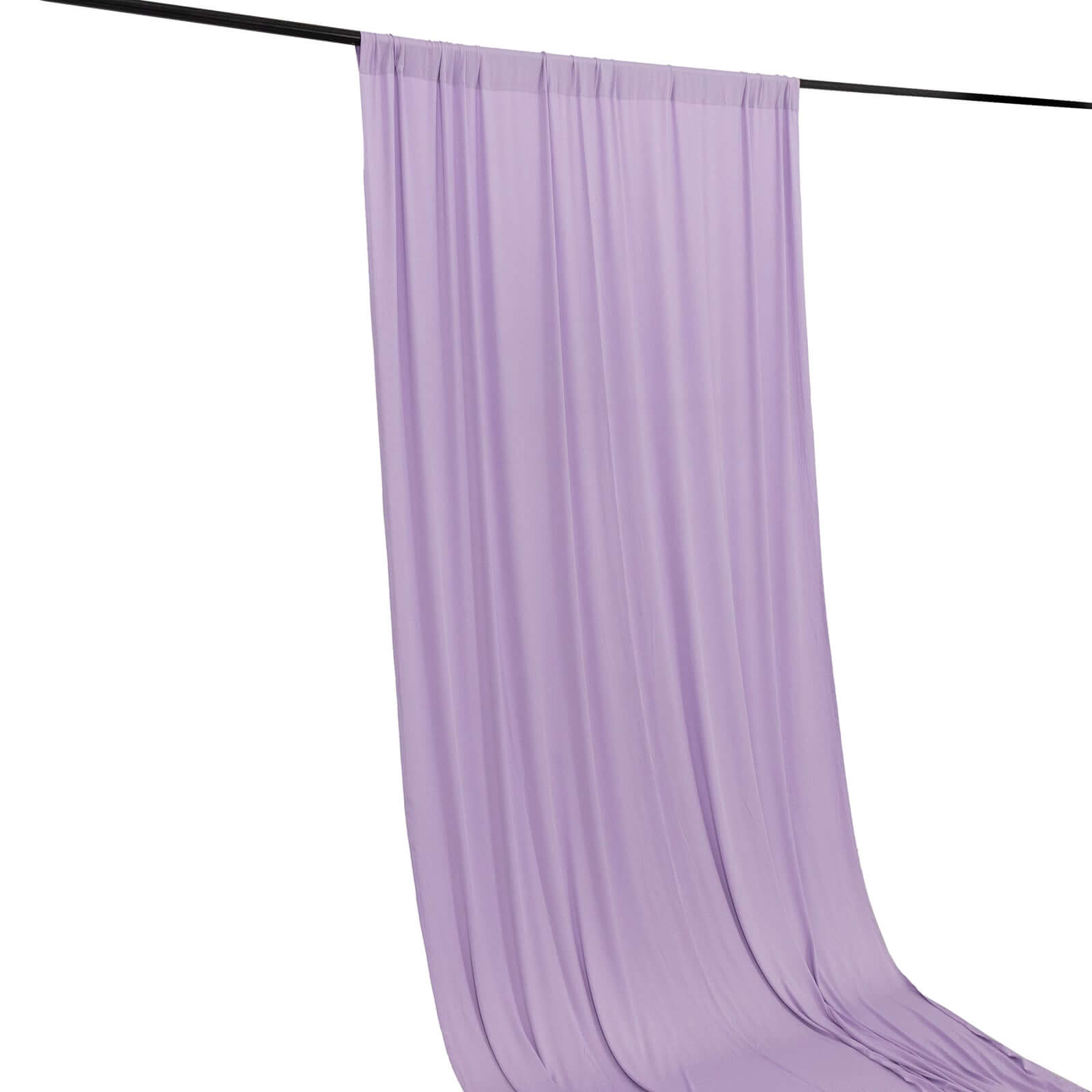 Lavender 4-Way Stretch Spandex Event Curtain Drapes, Wrinkle Free Backdrop Event Panel with Rod Pockets - 5ftx10ft