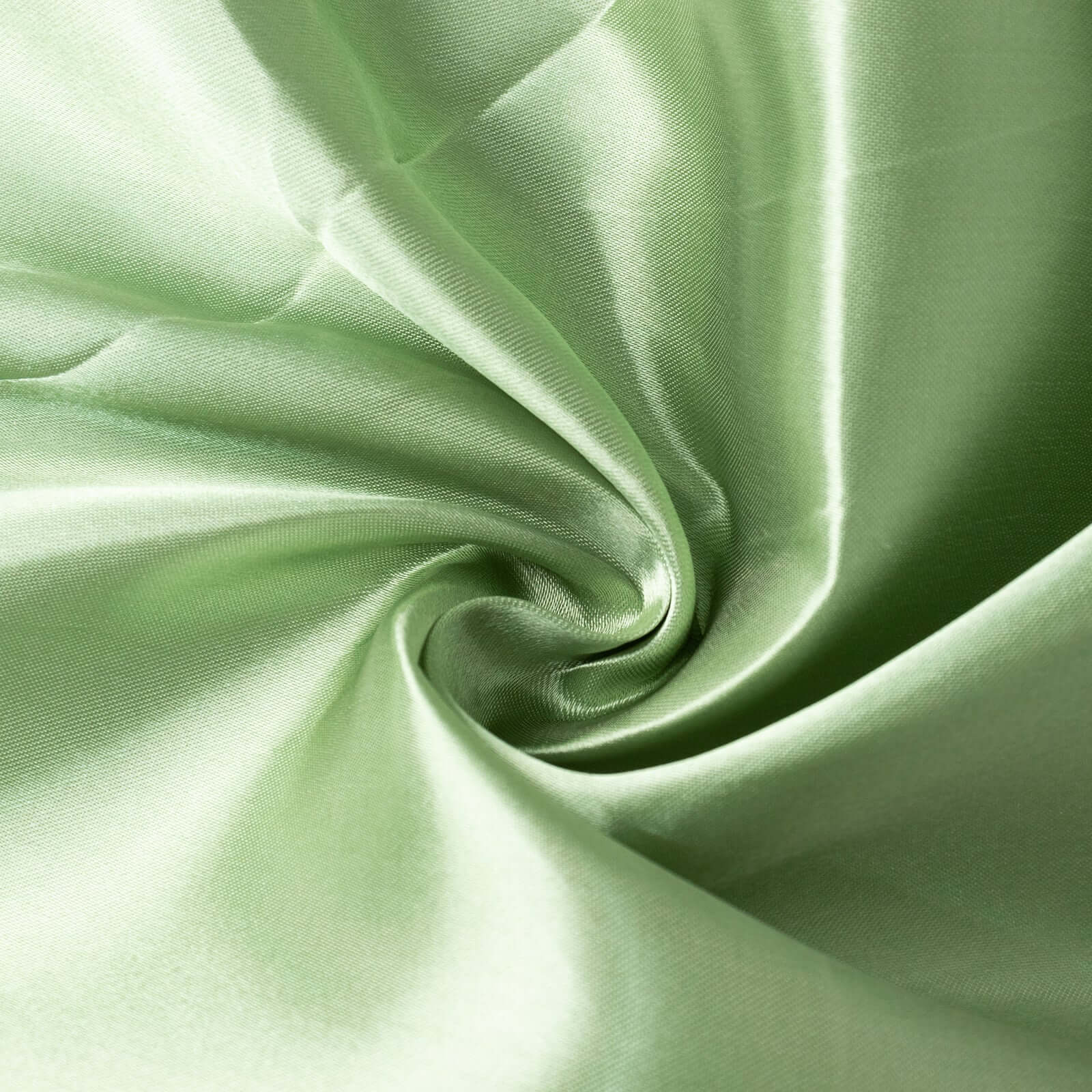 Satin 132 Round Tablecloth Sage Green - Stylish Seamless Table Cover