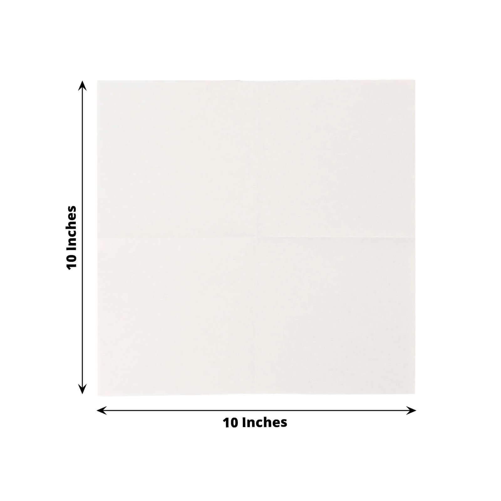 20-Pack Paper Linen-Like Cocktail Napkins White - Disposable 5x5 Airlaid Soft Napkins for Events