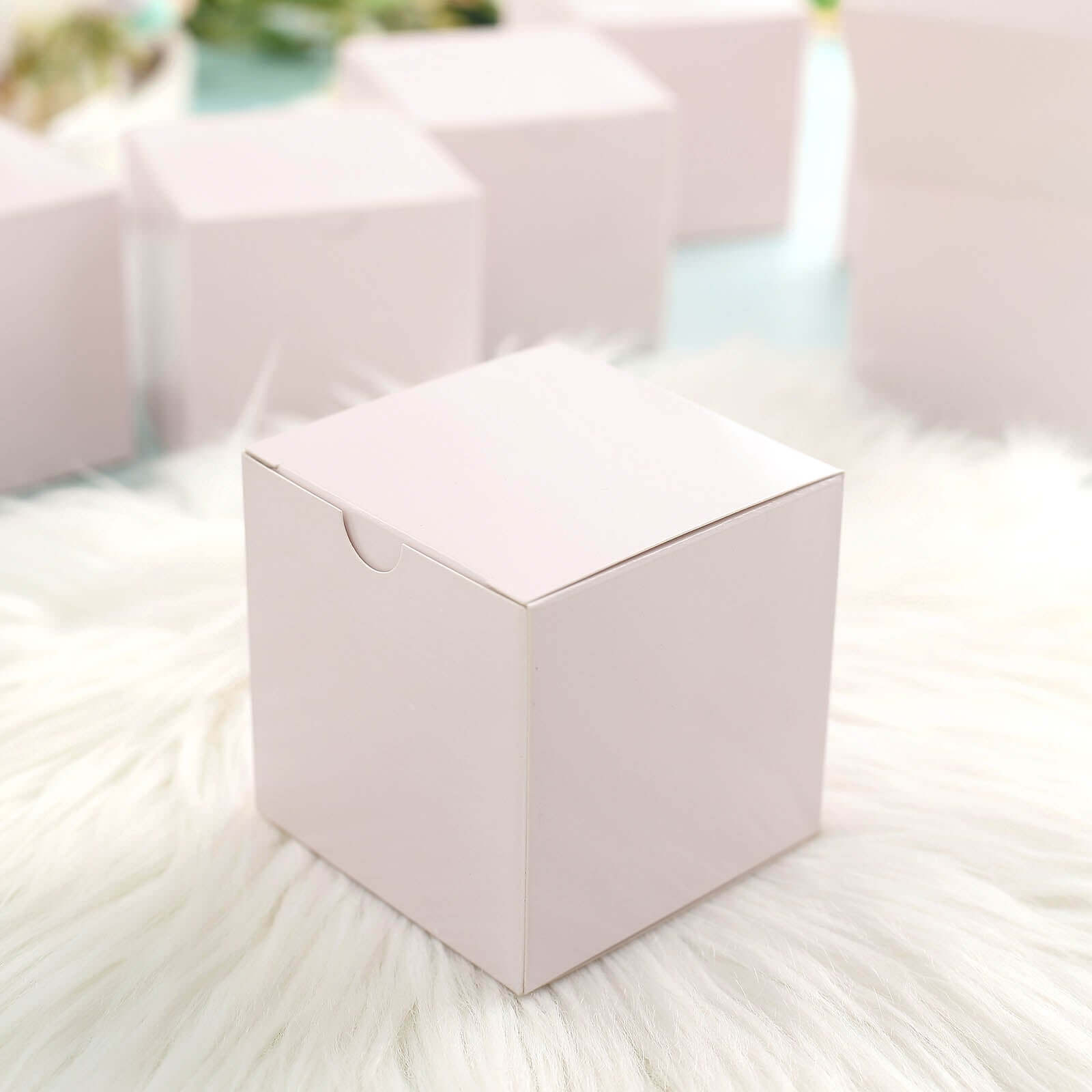 100 Pack 3 DIY Blush Party Shower Favor Candy Gift Boxes