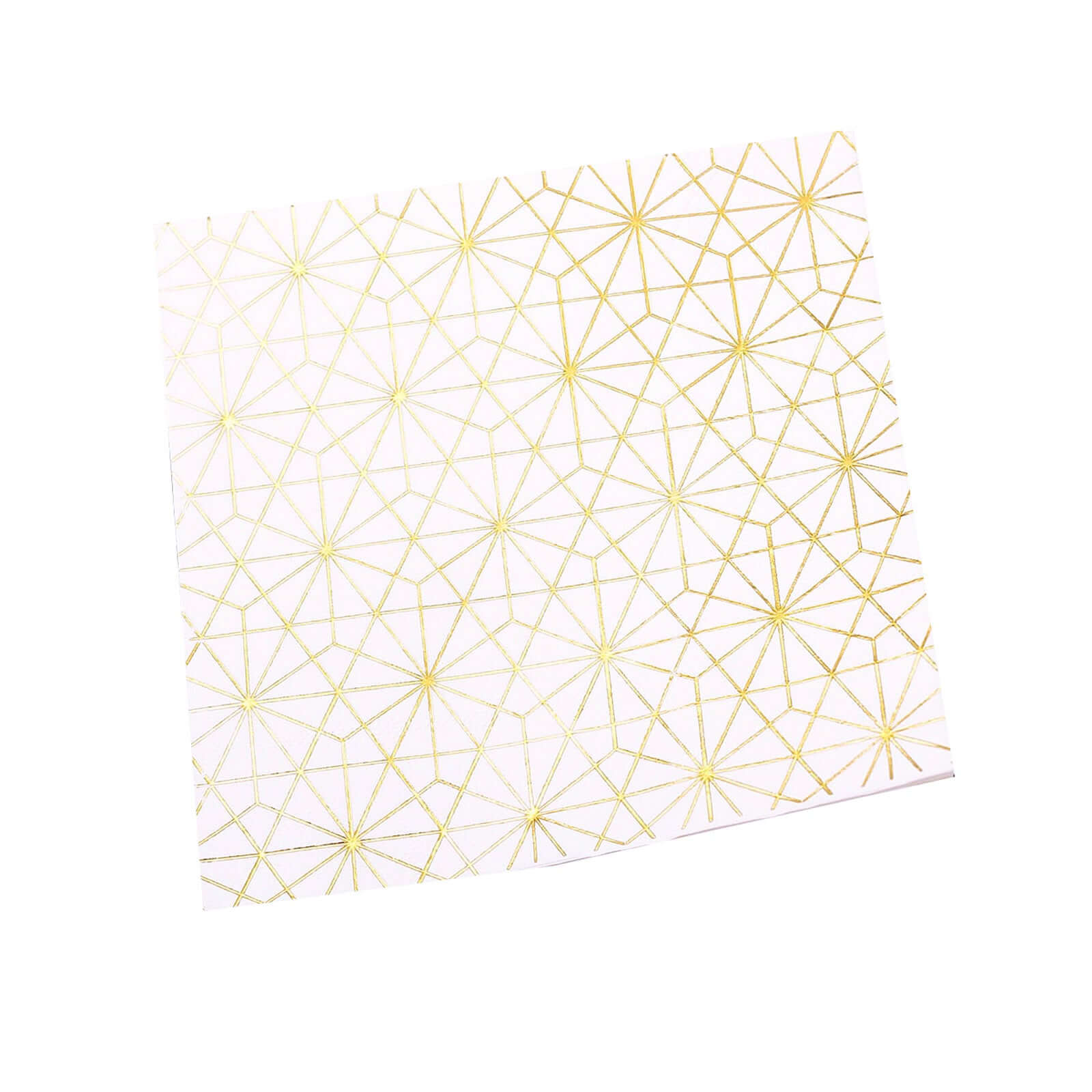 20-Pack Paper Dinner Napkins with Geometric Design Metallic Gold - Disposable 3 Ply Cocktail Napkins for Weddings