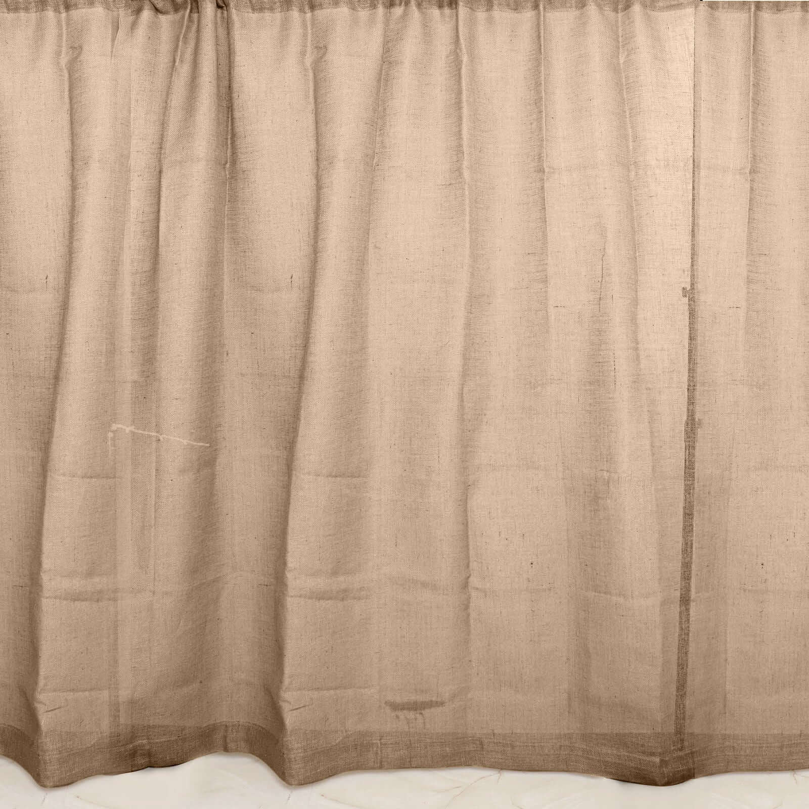 8ftx8ft Natural Farmhouse Style Jute Event Curtain Drapes, Rustic Burlap Backdrop Event Panel