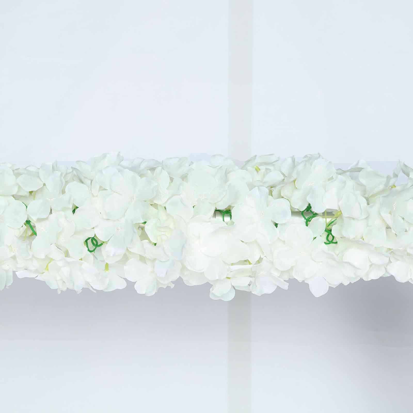 7ft Cream Artificial Silk Hydrangea Hanging Flower Garland Vine