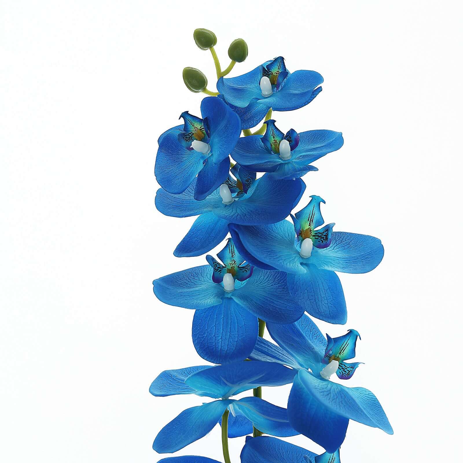 2 Stems 40 Tall Royal Blue Artificial Silk Orchid Flower Bouquets