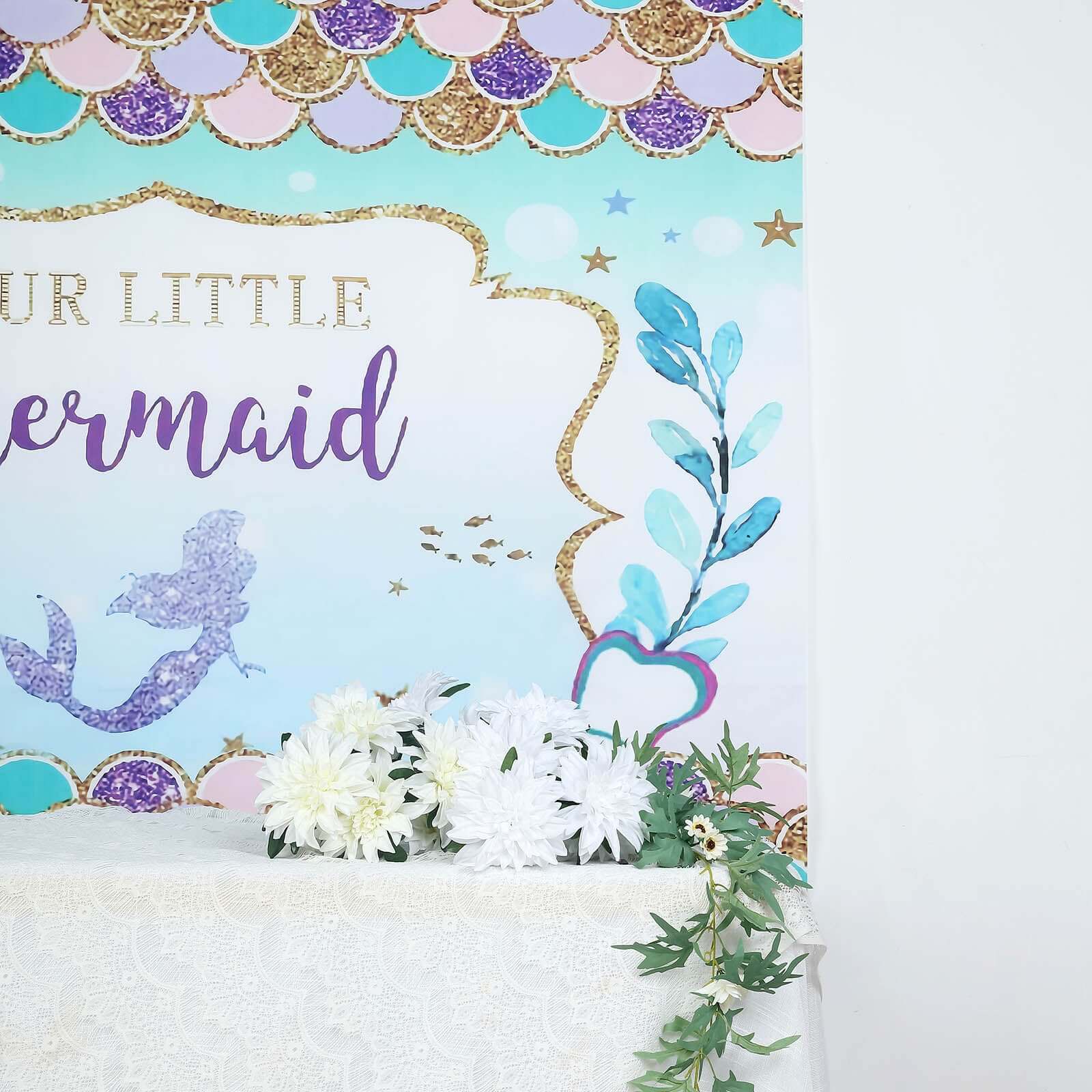 5ftx7ft Our Little Mermaid Print Vinyl Photo Shoot Backdrop