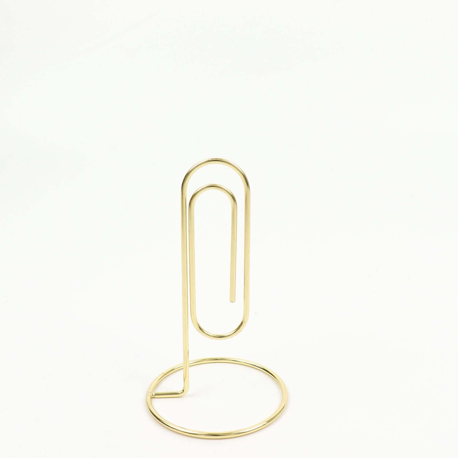 5-Pack Metal Card Holder Stands Paperclip Design Gold - Table Number Stands and Wedding Menu Clips 5