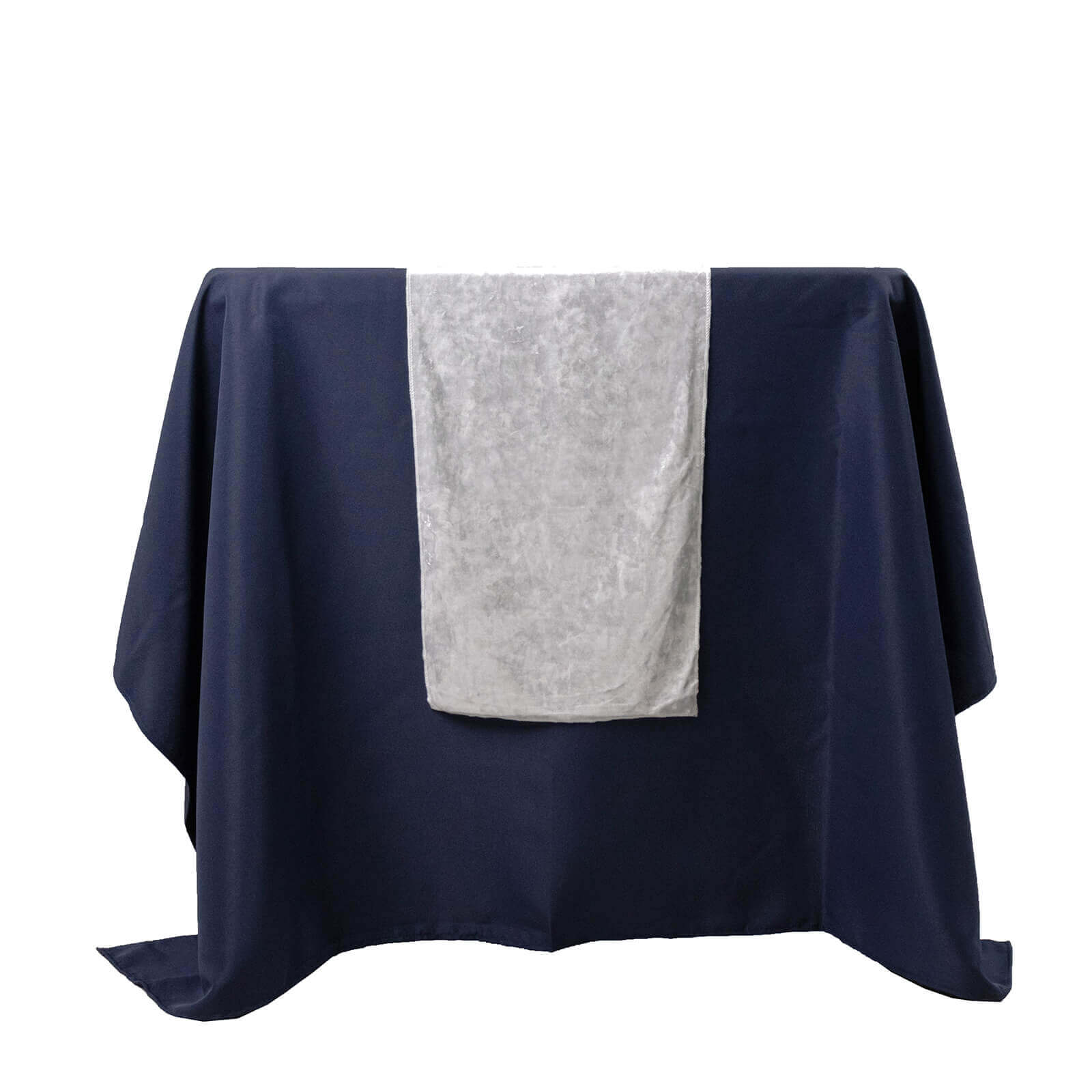 Premium Crushed Velvet 12x108 Table Runner White - Soft & Wrinkle-Resistant Table Linen for Events