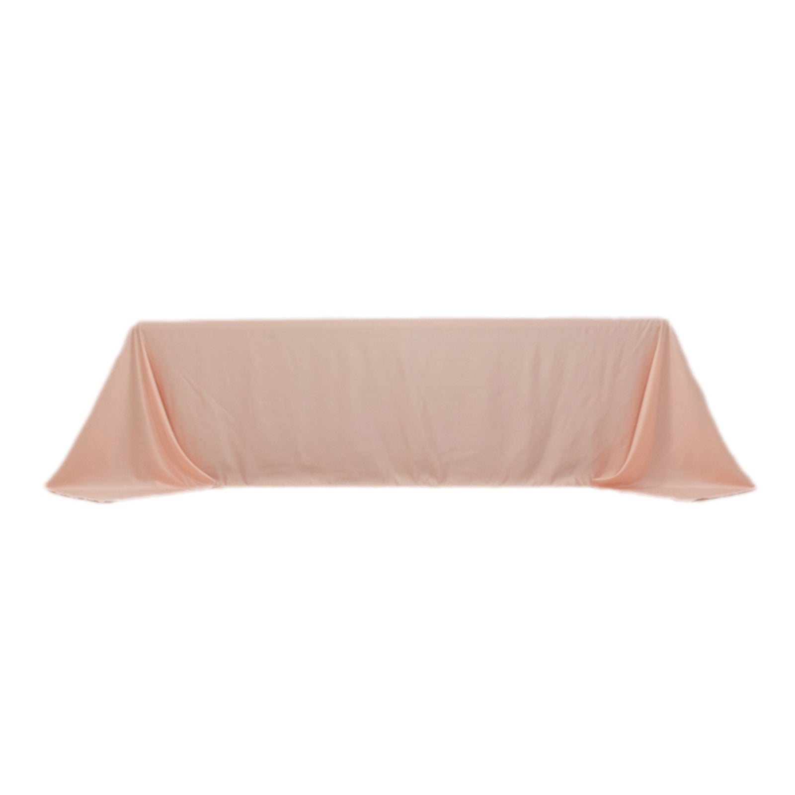 Lamour Satin 90x156 Rectangle Tablecloth Blush - Luxurious, Soft Seamless Table Cover