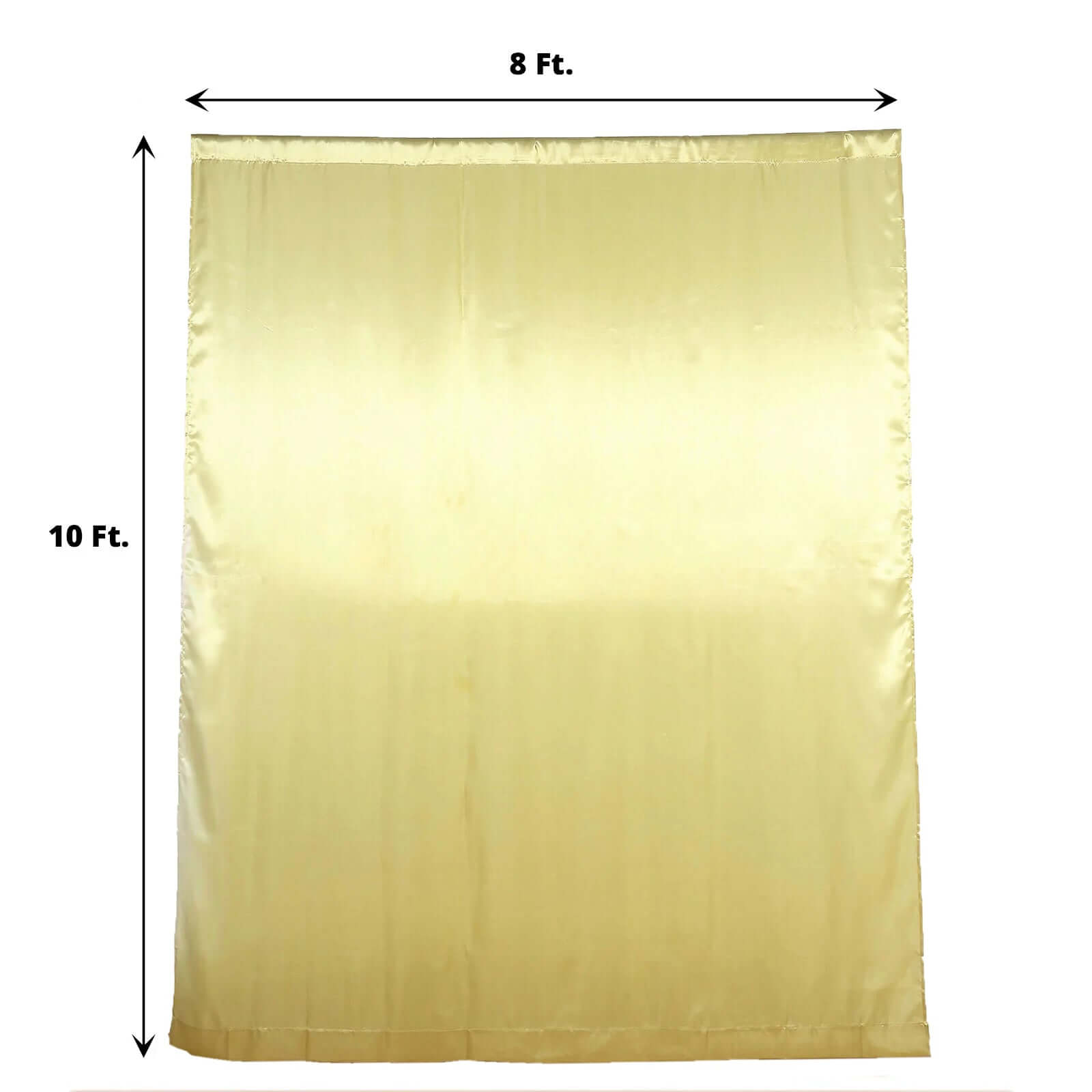 8ftx10ft Champagne Satin Event Curtain Drapes, Backdrop Event Panel