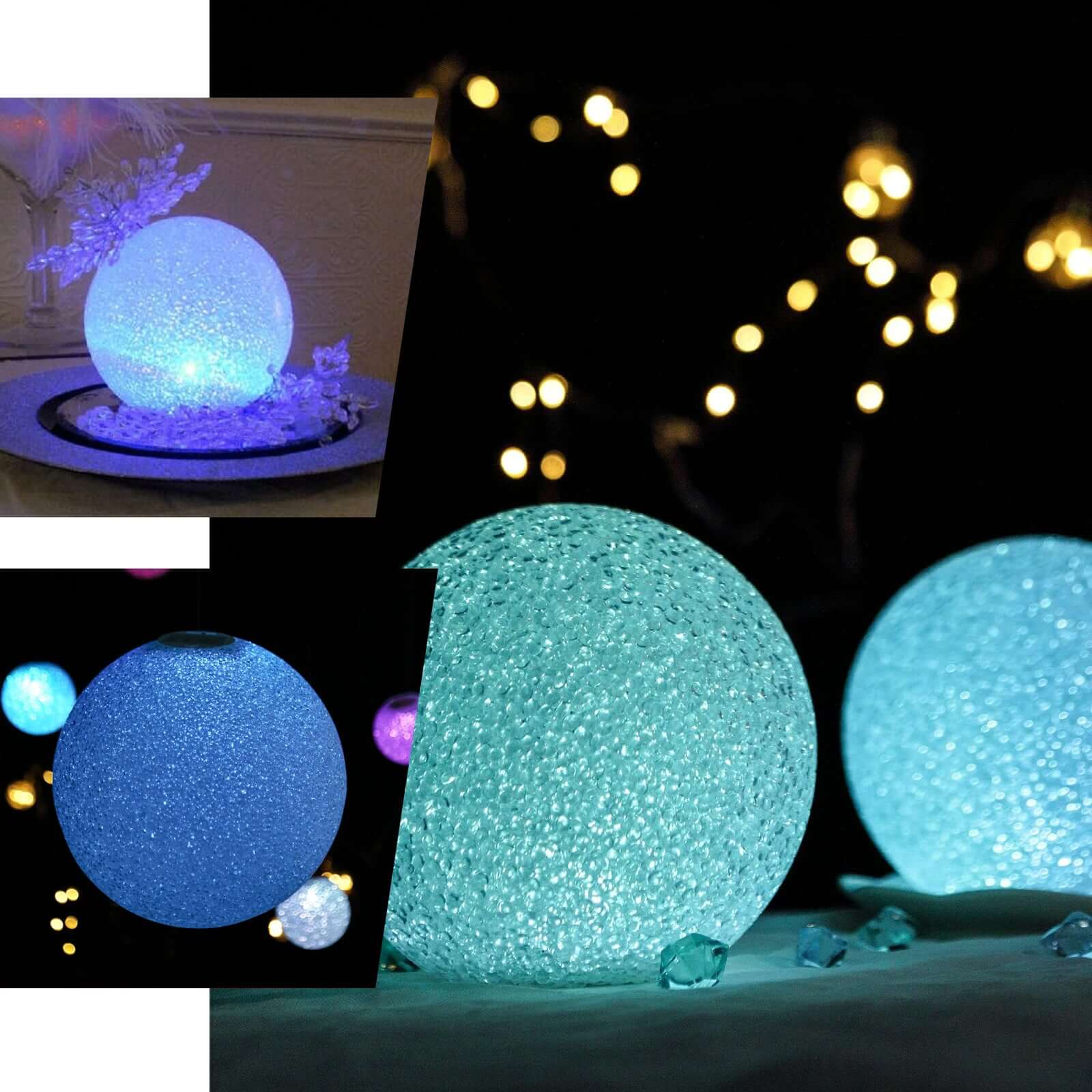 LED Color Changing Light Globe - Battery Operated Ball Centerpiece 10