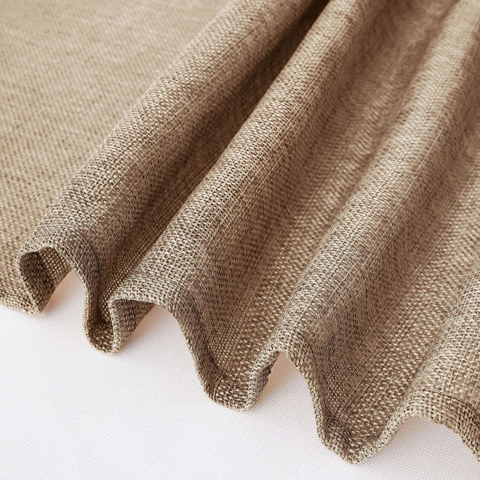 Faux Burlap Jute 60x102 Rectangle Tablecloth Natural - Rustic Event Table Linen