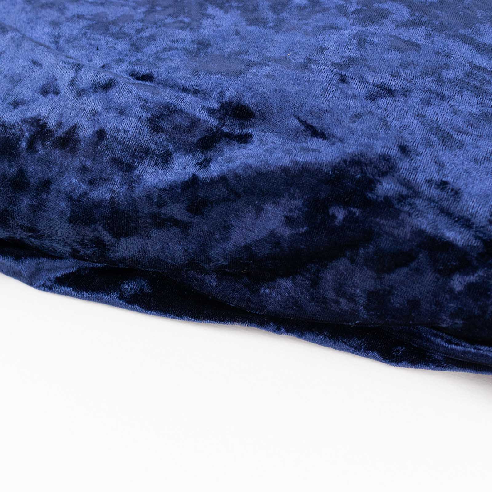 65x5 Yards Navy Blue Crushed Velvet Fabric Bolt, DIY Craft Fabric Roll
