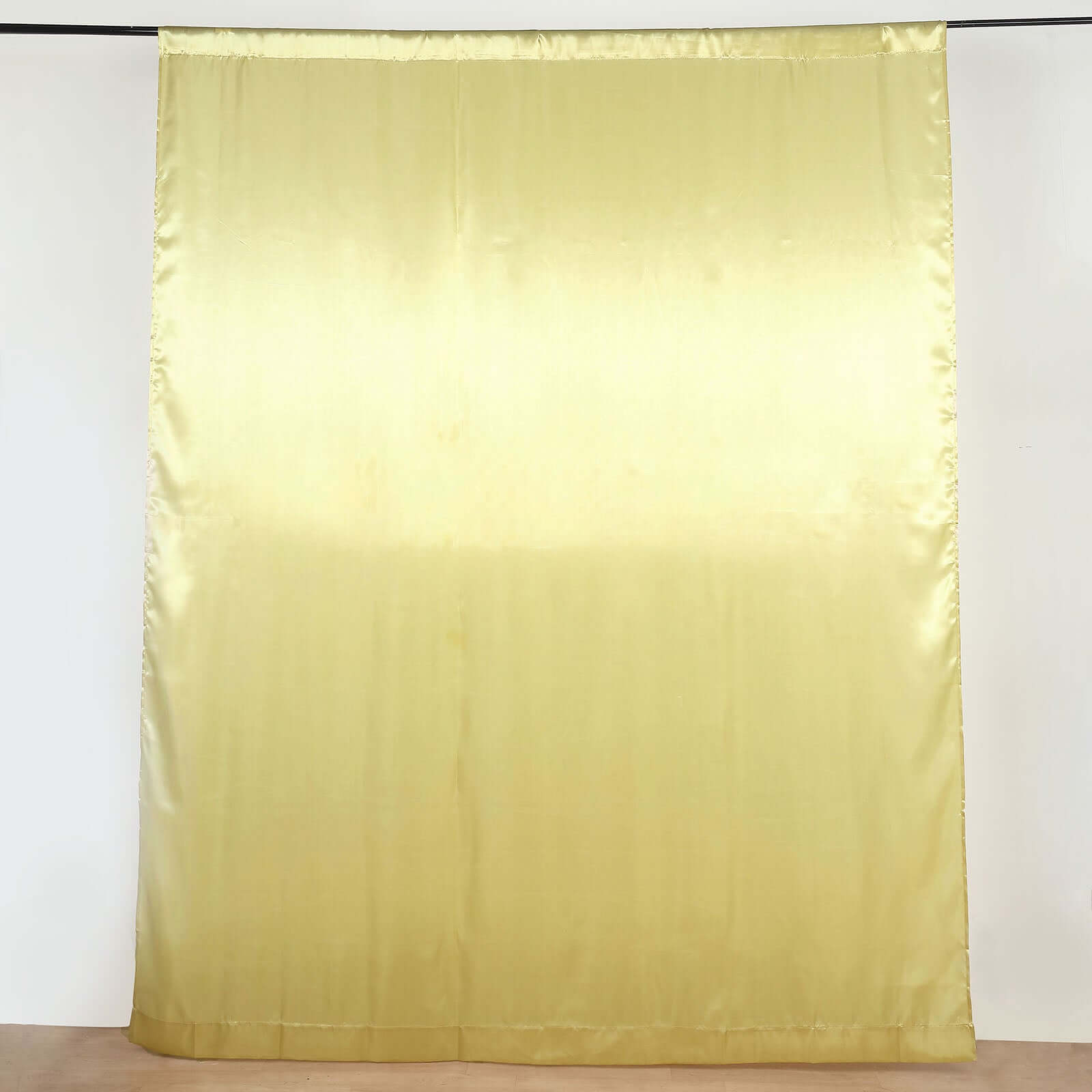 8ftx10ft Champagne Satin Event Curtain Drapes, Backdrop Event Panel