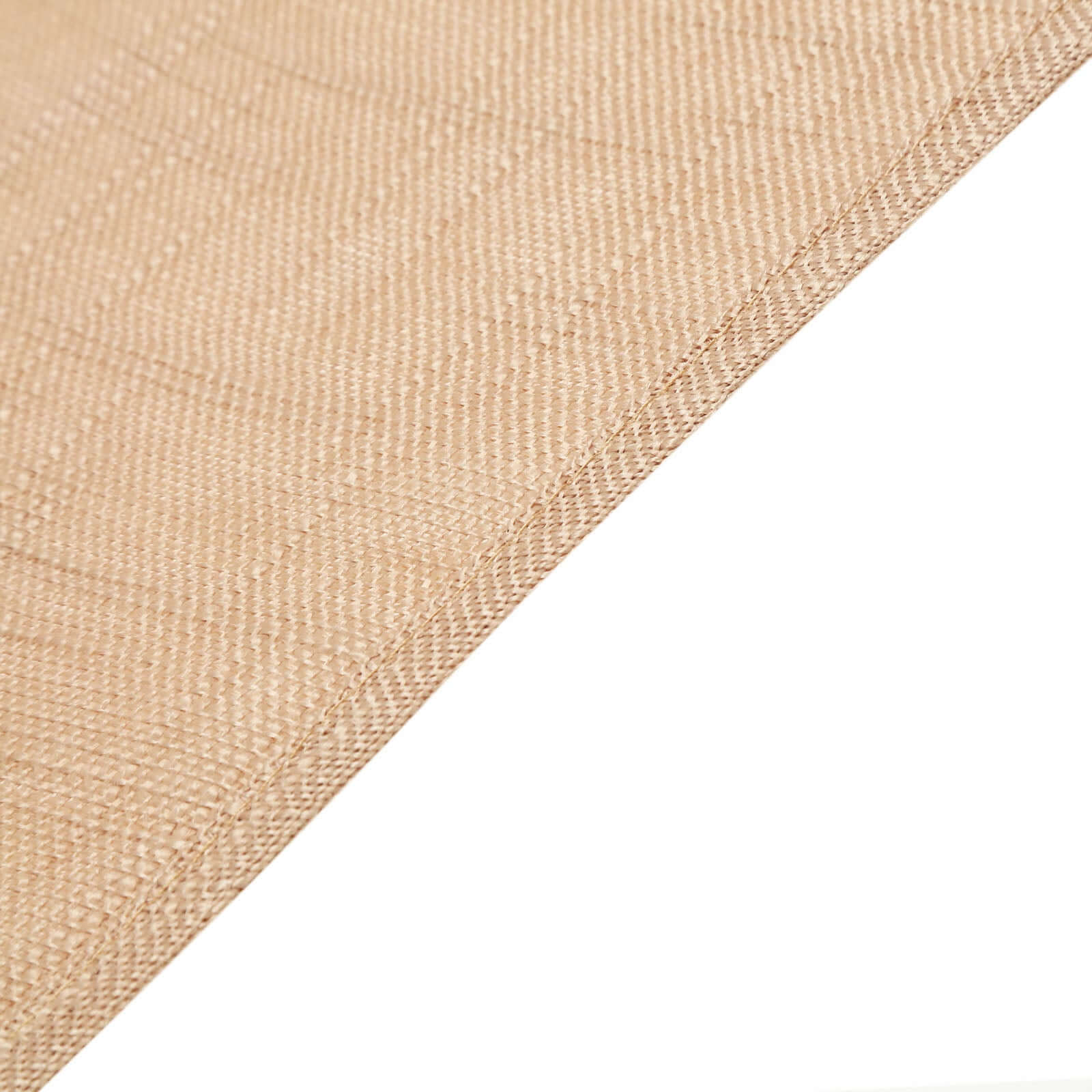 Faux Linen 60x126 Rectangular Tablecloth Natural - Slubby Textured & Wrinkle Resistant for Weddings and Special Events