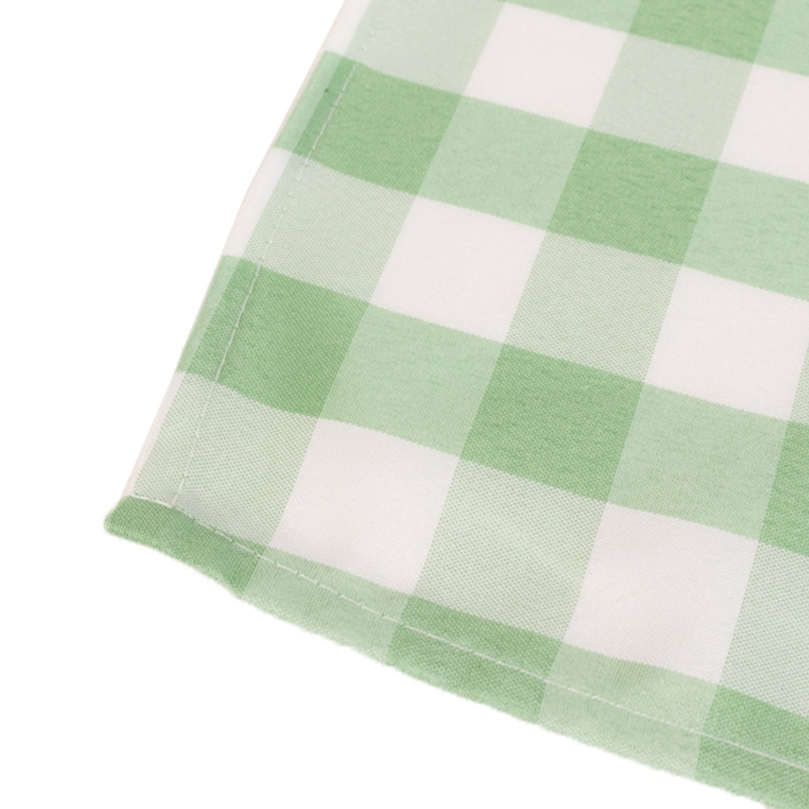 5 Pack Polyester 15x15 Napkins Sage Green/White Buffalo Plaid Gingham Style Cloth Napkins