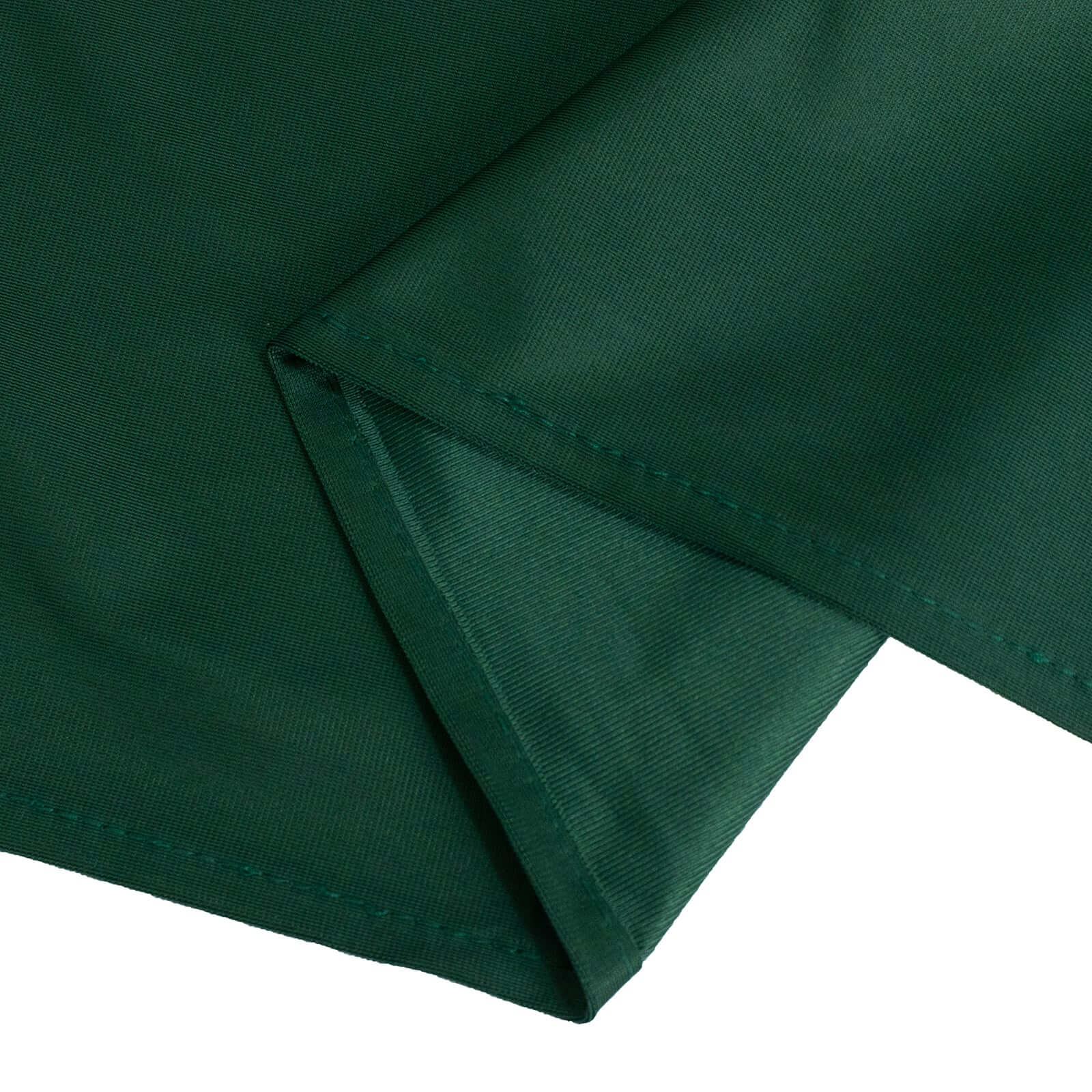 Premium Scuba Round 120 Tablecloth Hunter Emerald Green - Wrinkle Free & Stain Resistant Seamless Table Cover